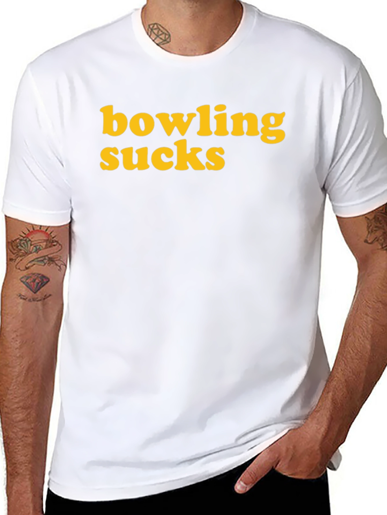Bowling Sucks Graphic Tee - Unisex Black T-Shirt