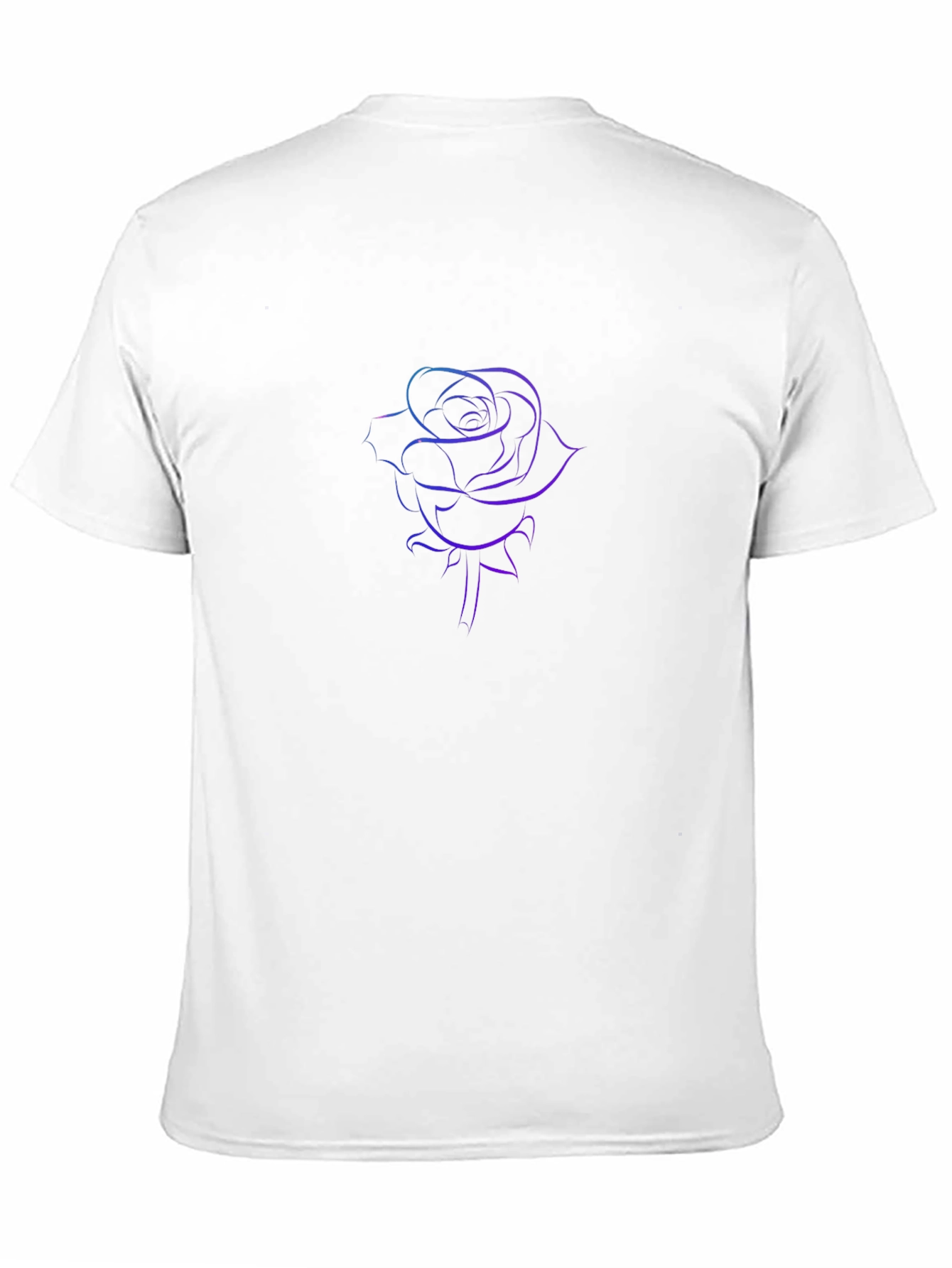 Rose Line Art Black Tee