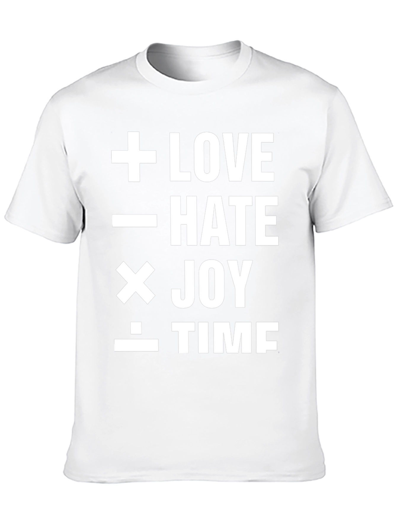 Math Equation Love Hate Joy Time Graphic T-Shirt
