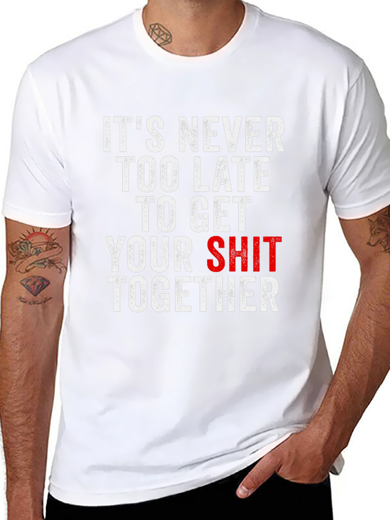 Funny T-Shirt: Its Never Too Late...