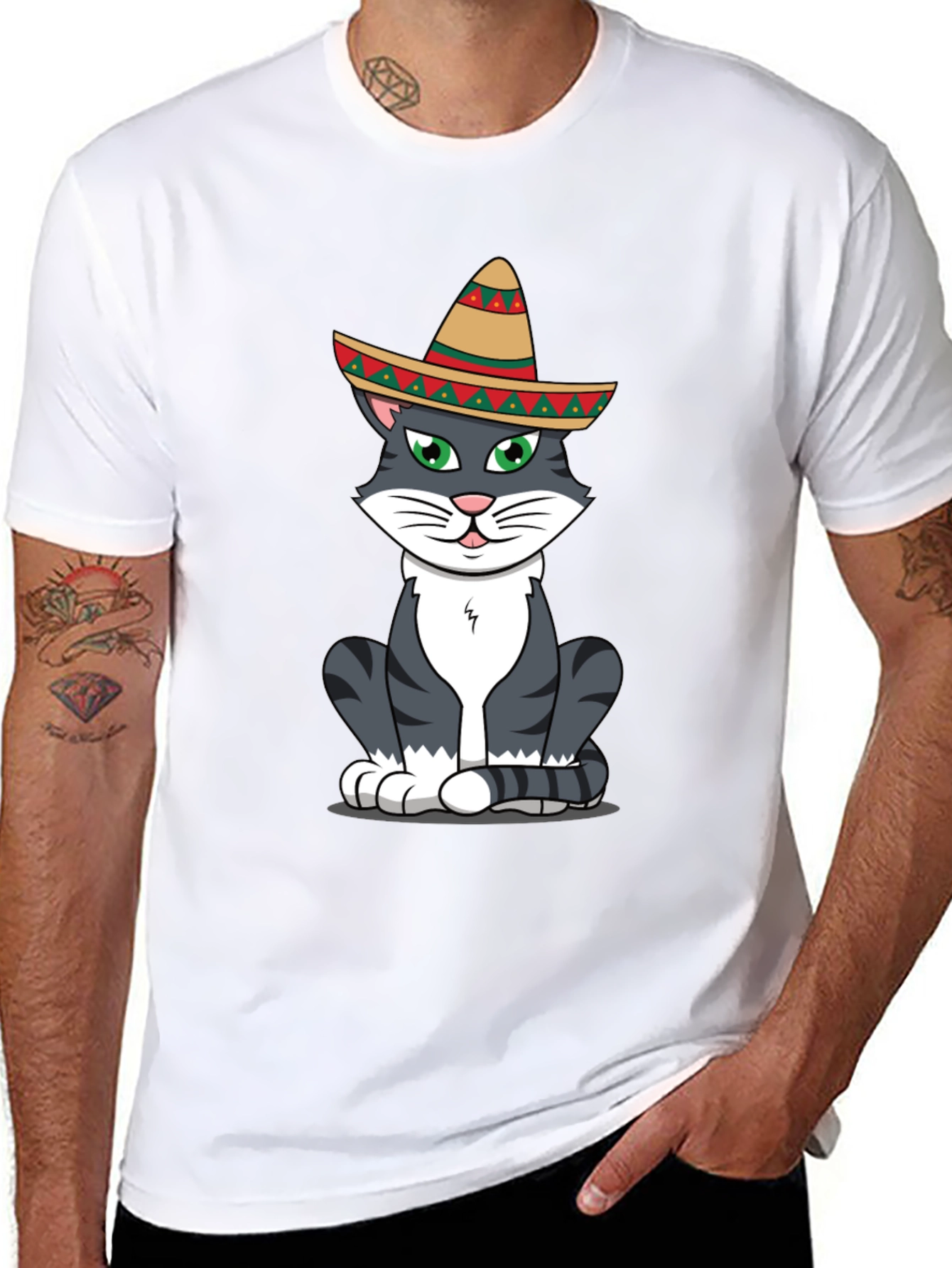 Cat in Sombrero Graphic Tee