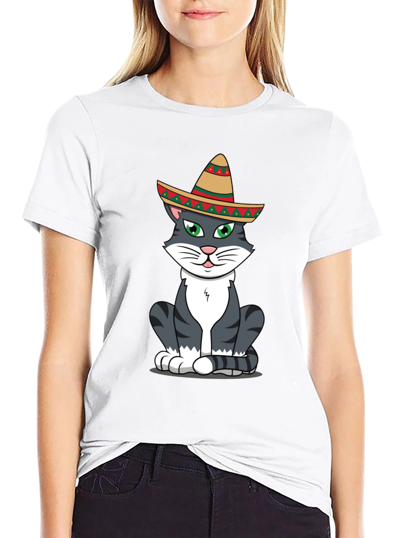 Cat in Sombrero Graphic Tee