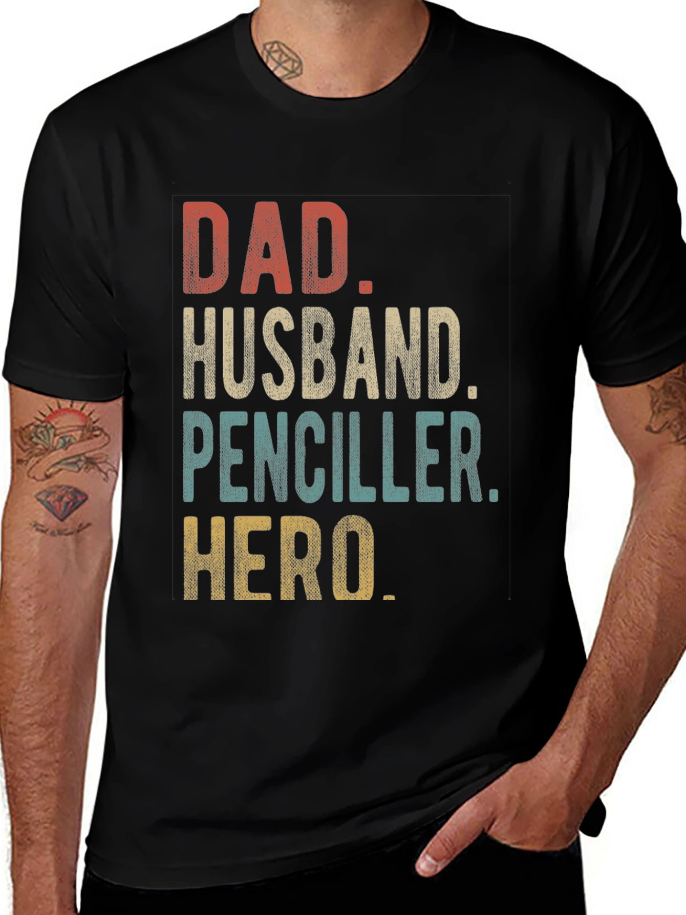 Dad Husband Penciller Hero T-Shirt