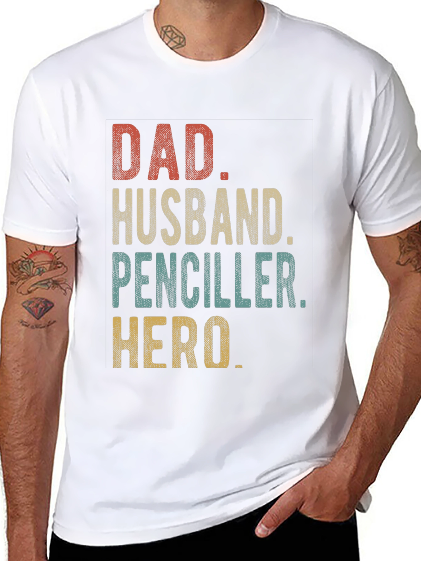 Dad Husband Penciller Hero T-Shirt