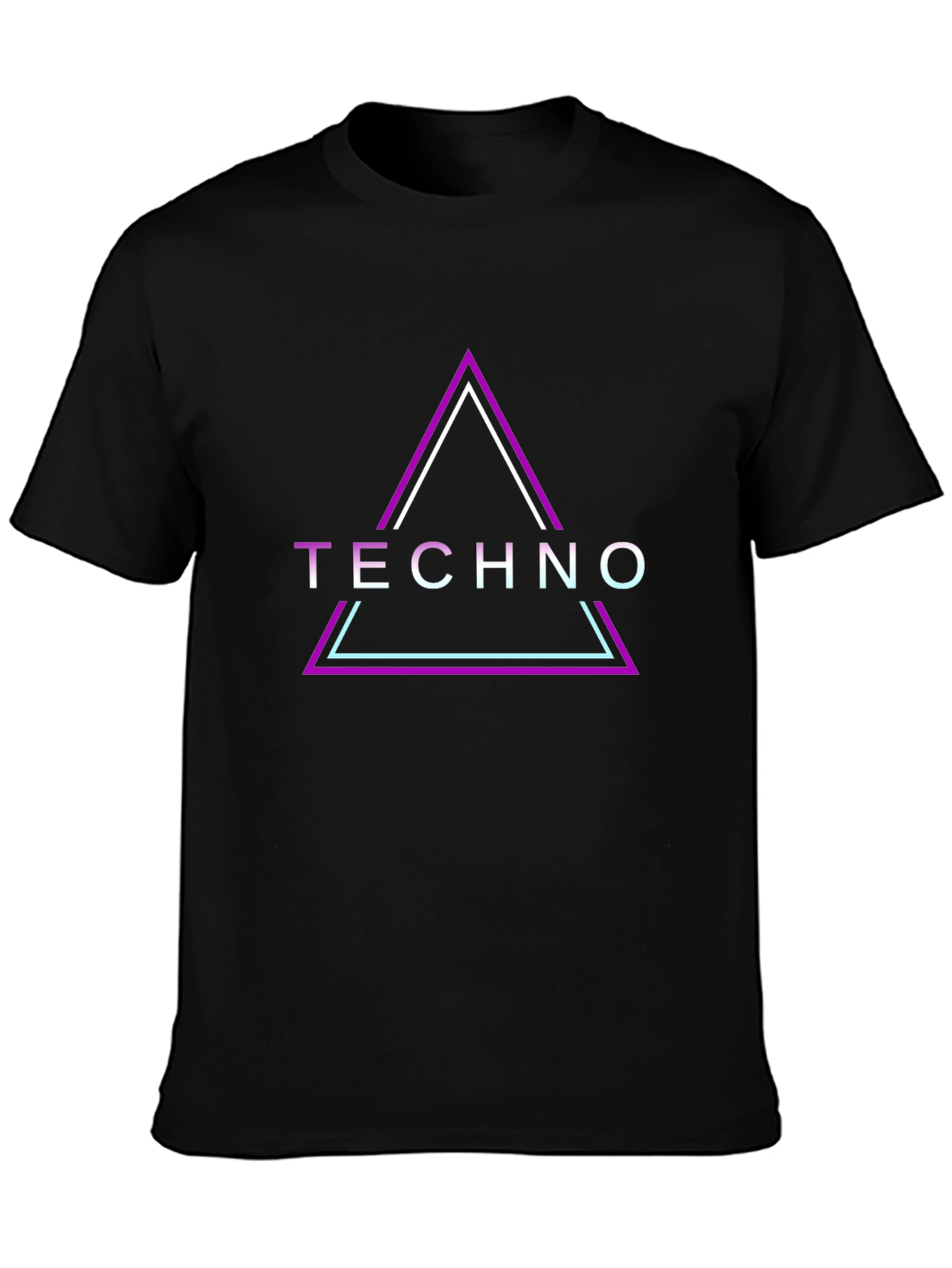 Techno Graphic T-Shirt - Modern Neon Design