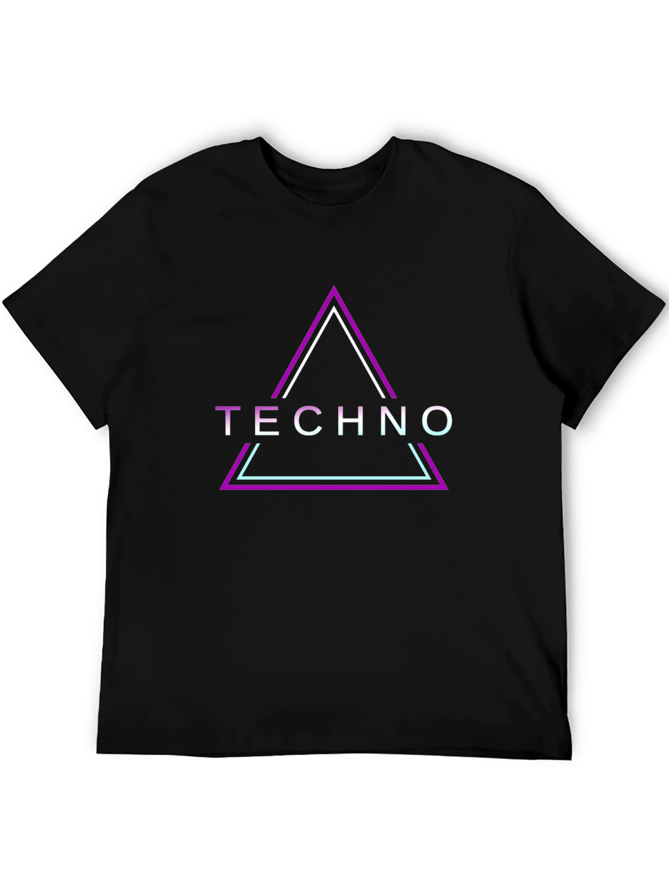 Techno Graphic T-Shirt - Modern Neon Design