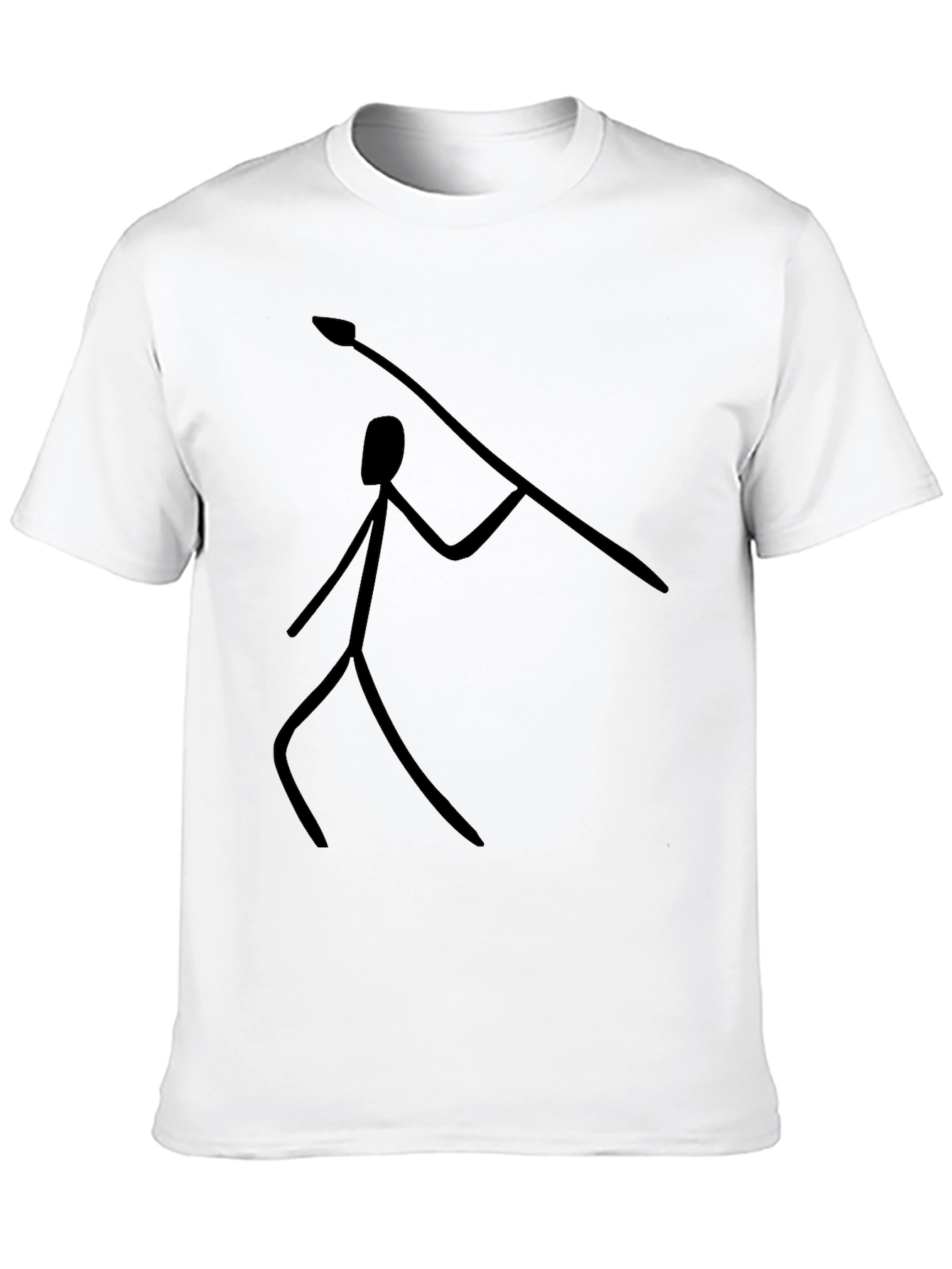 Caveman Spear T-Shirt - Black Graphic Tee