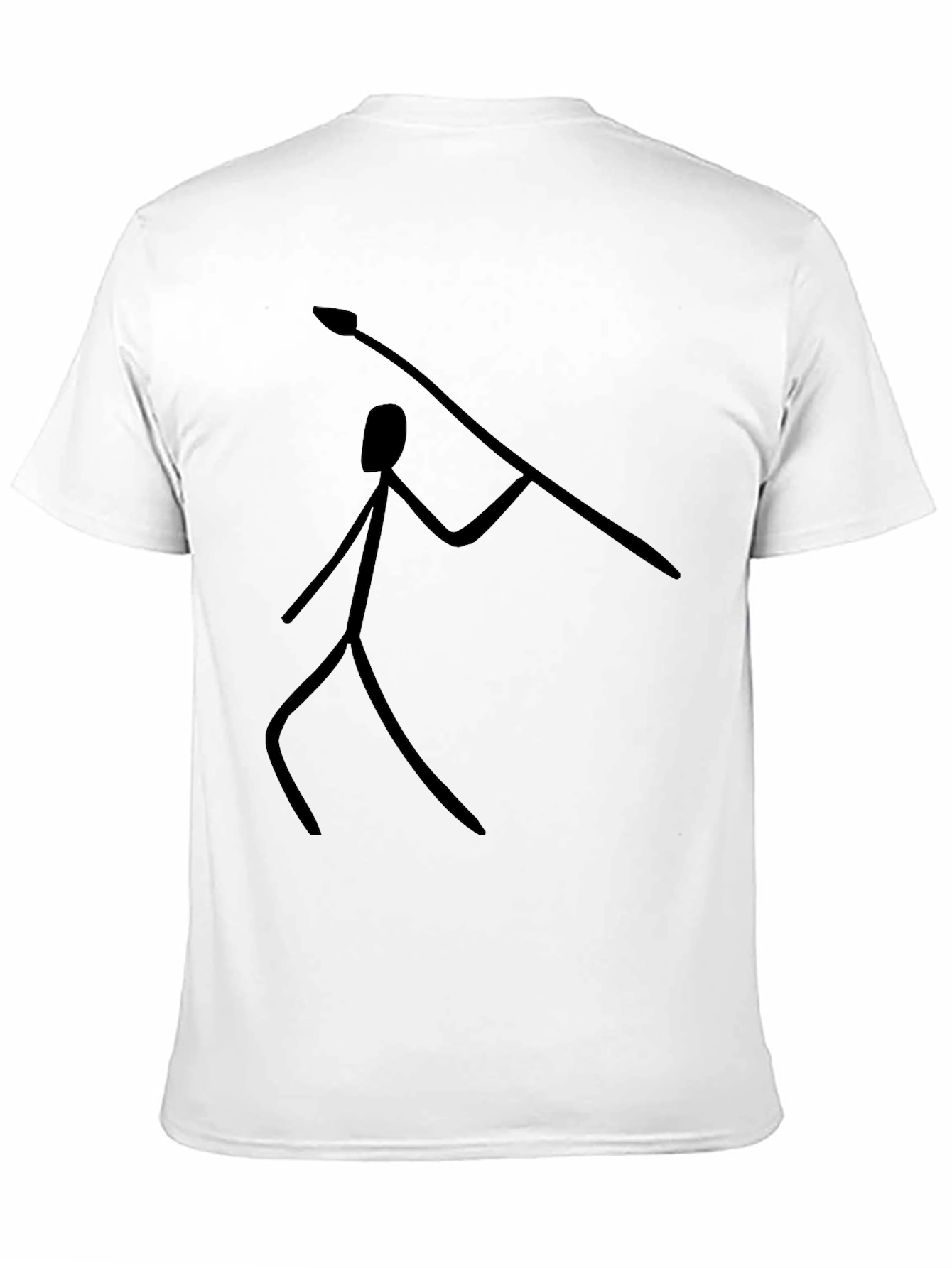 Caveman Spear T-Shirt - Black Graphic Tee