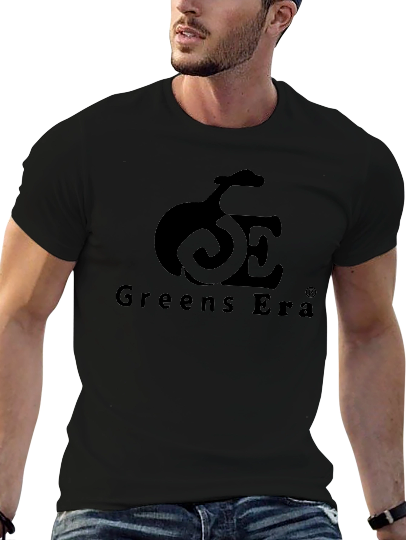 Greens Era Black Crew Neck T-Shirt