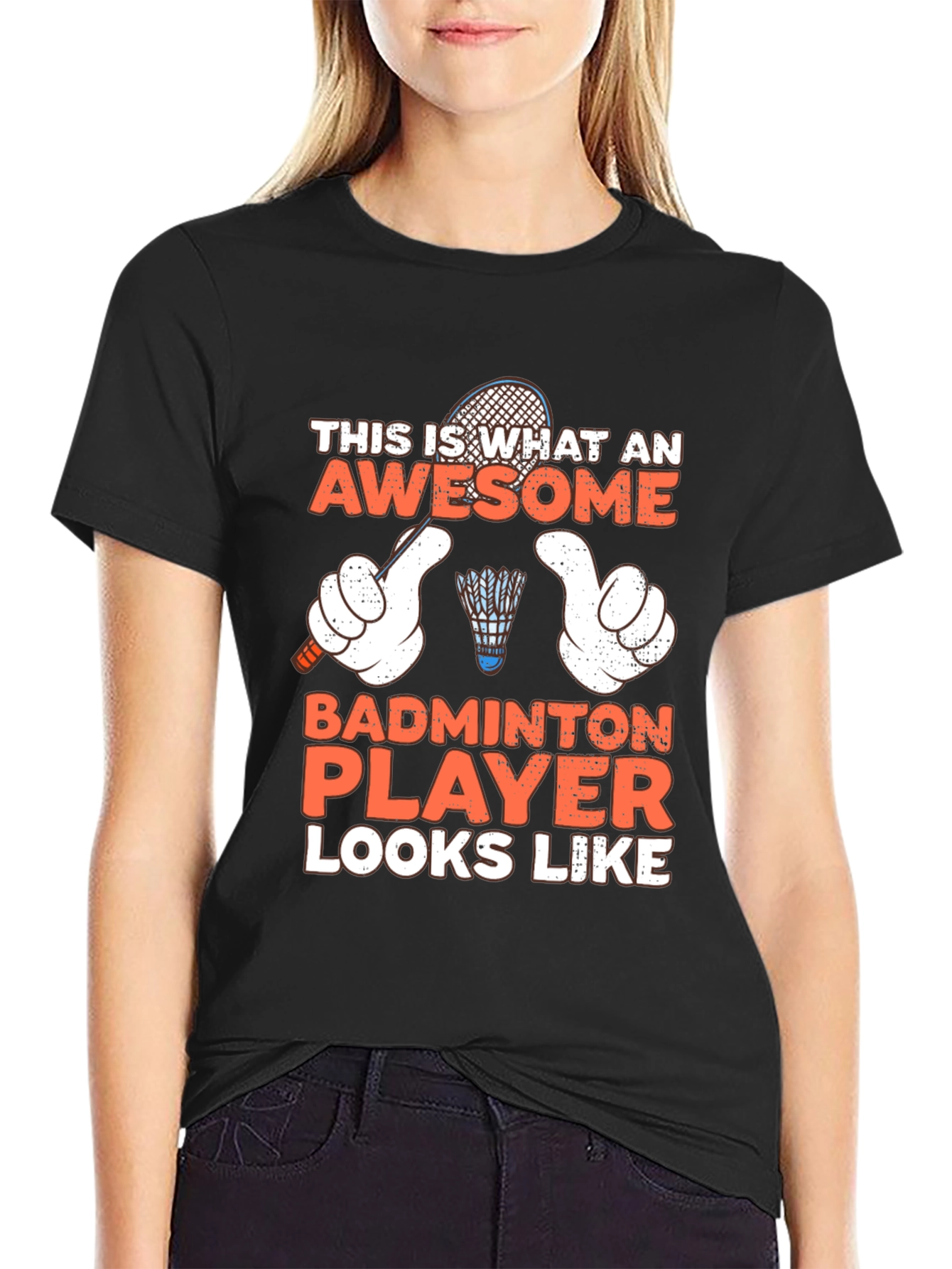 Awesome Badminton Player T-Shirt