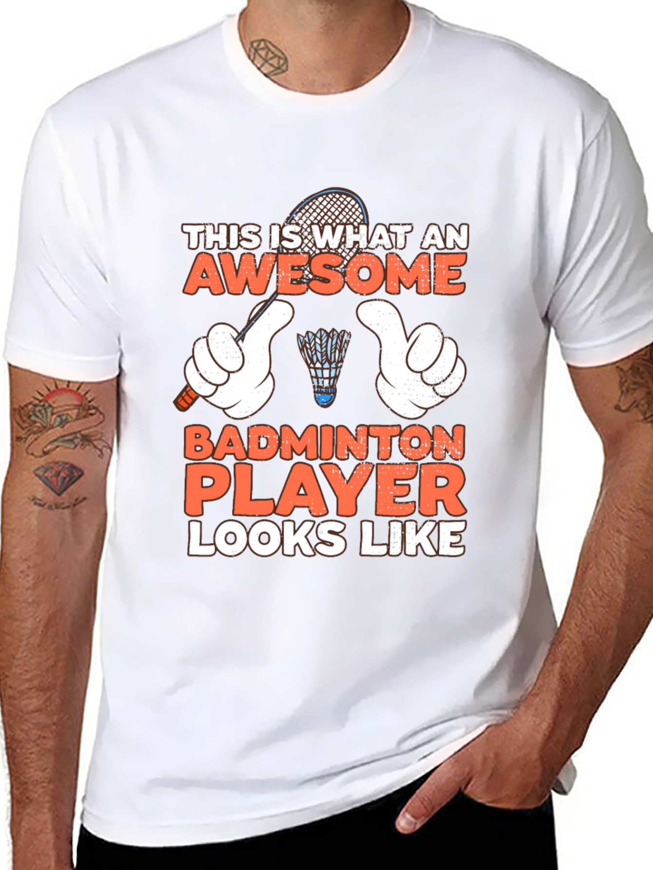 Awesome Badminton Player T-Shirt