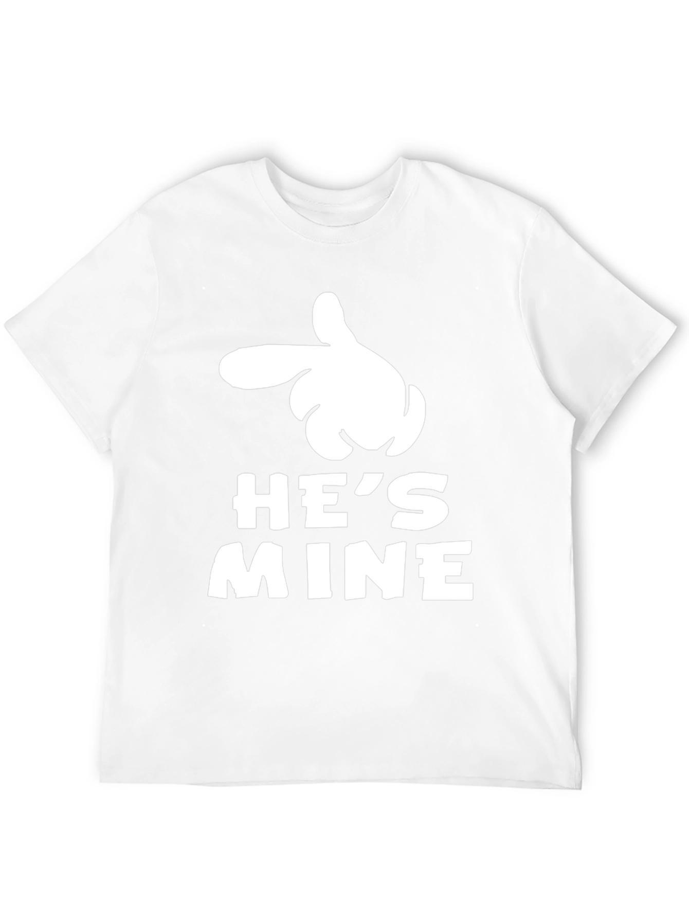 Hes Mine Black T-Shirt Novelty Graphic Tee