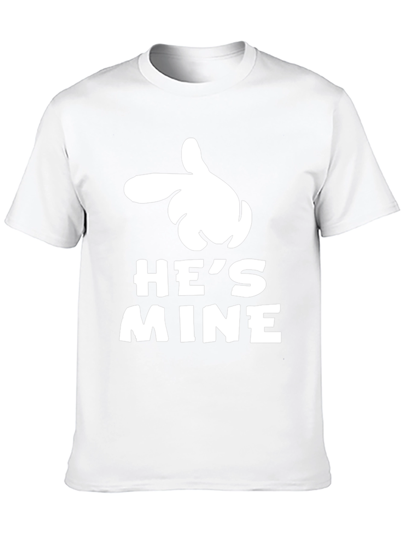 Hes Mine Black T-Shirt Novelty Graphic Tee