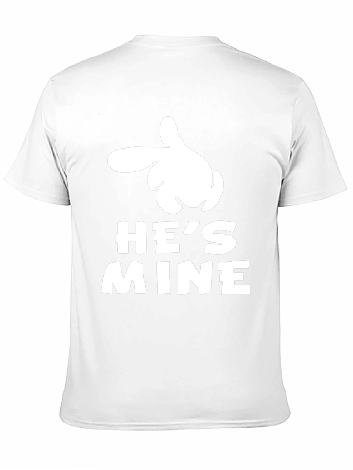 Hes Mine Black T-Shirt Novelty Graphic Tee