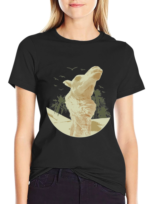 Desert Mirage Tee: Camel Silhouette