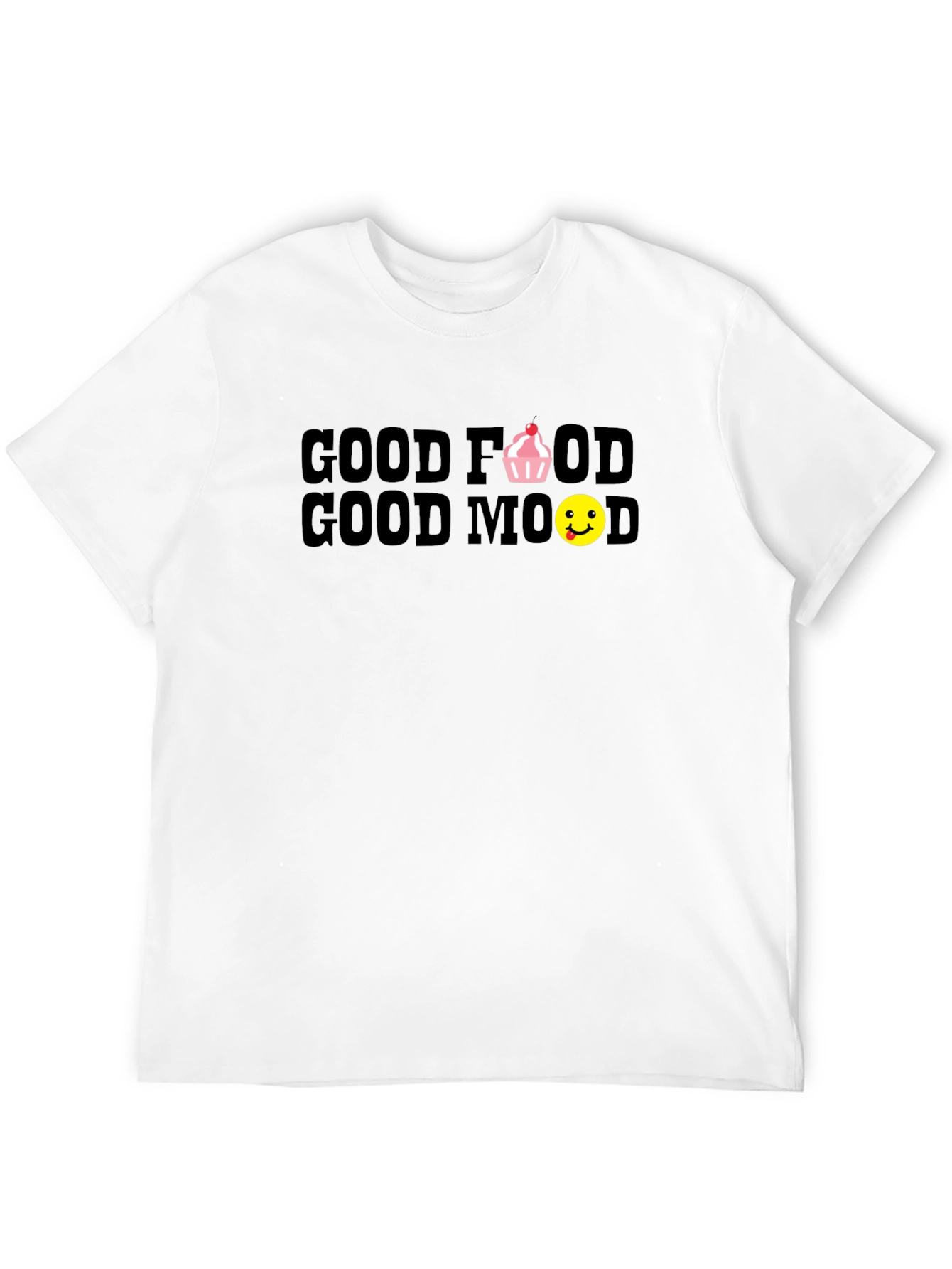 Good Food Good Mood Black T-Shirt