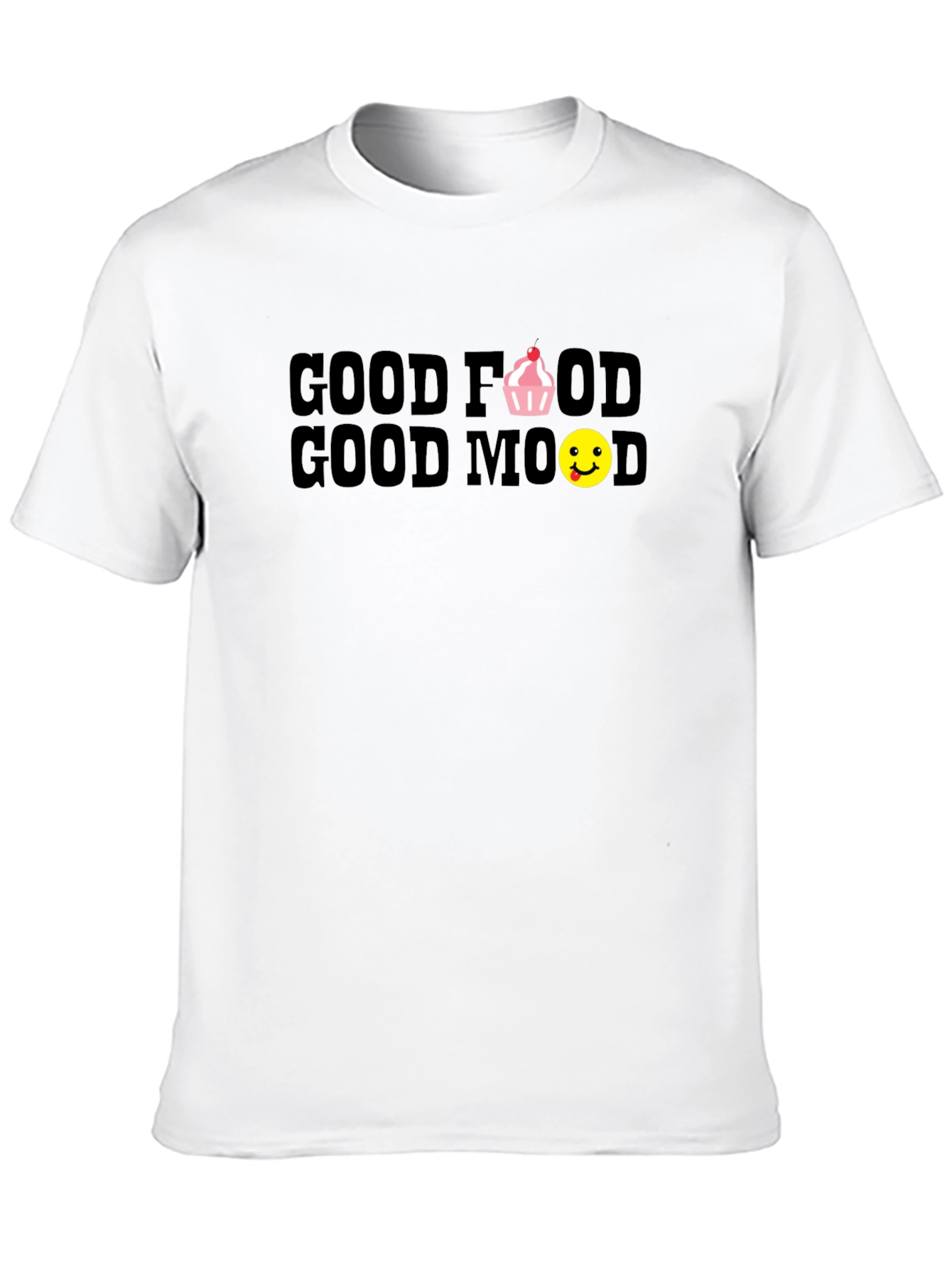 Good Food Good Mood Black T-Shirt