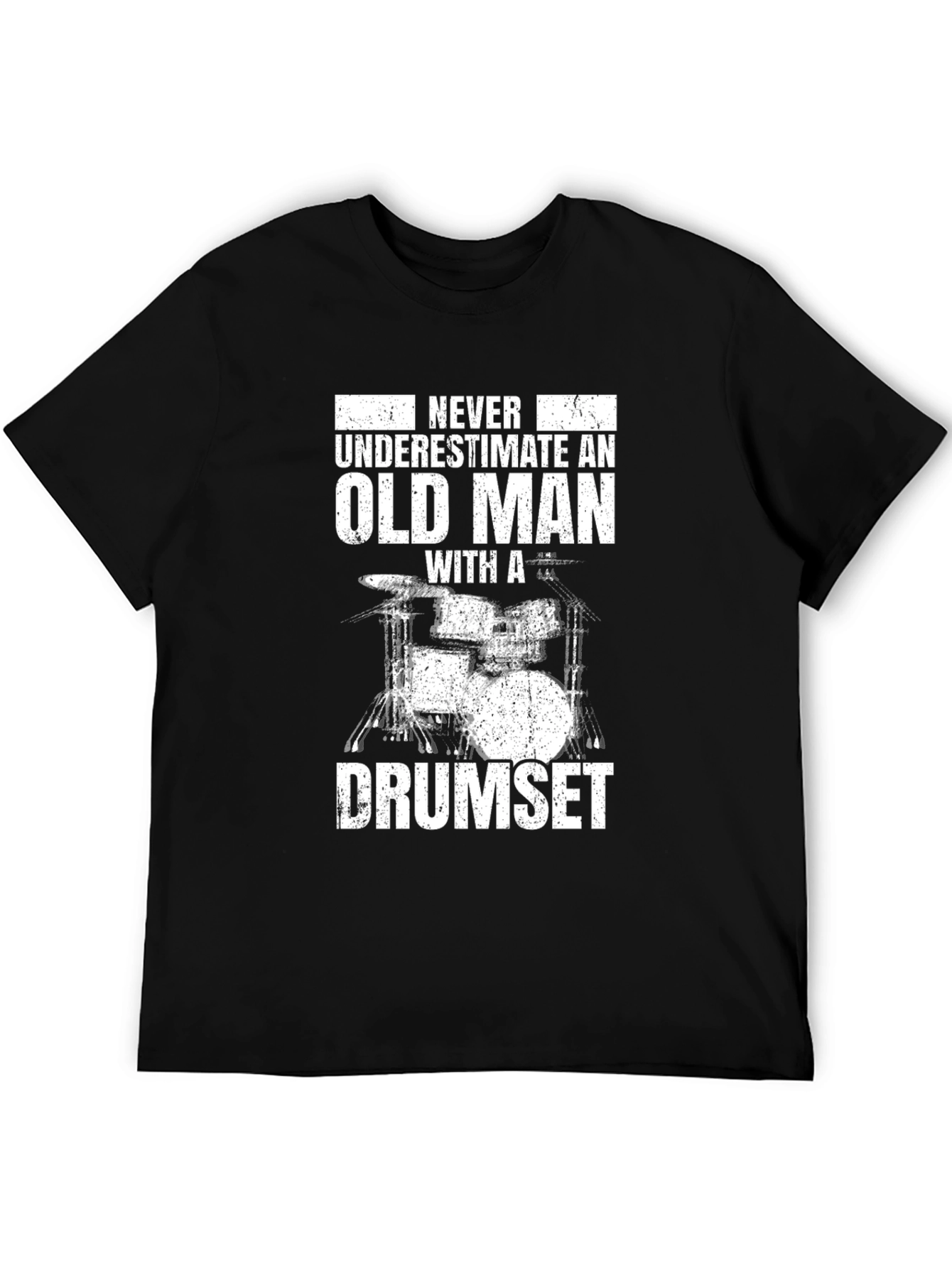 Old Man Drumset T-Shirt - Funny Musician Gift