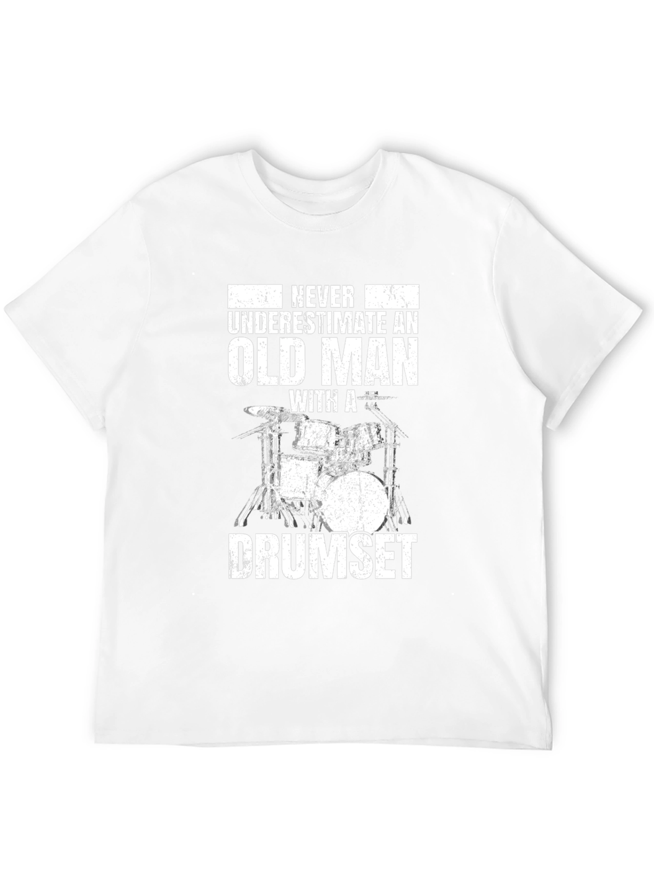 Old Man Drumset T-Shirt - Funny Musician Gift