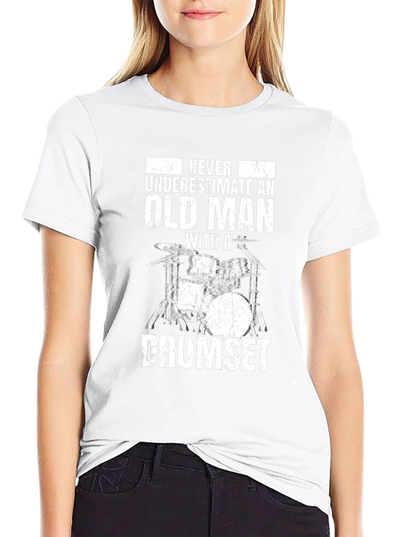 Old Man Drumset T-Shirt - Funny Musician Gift