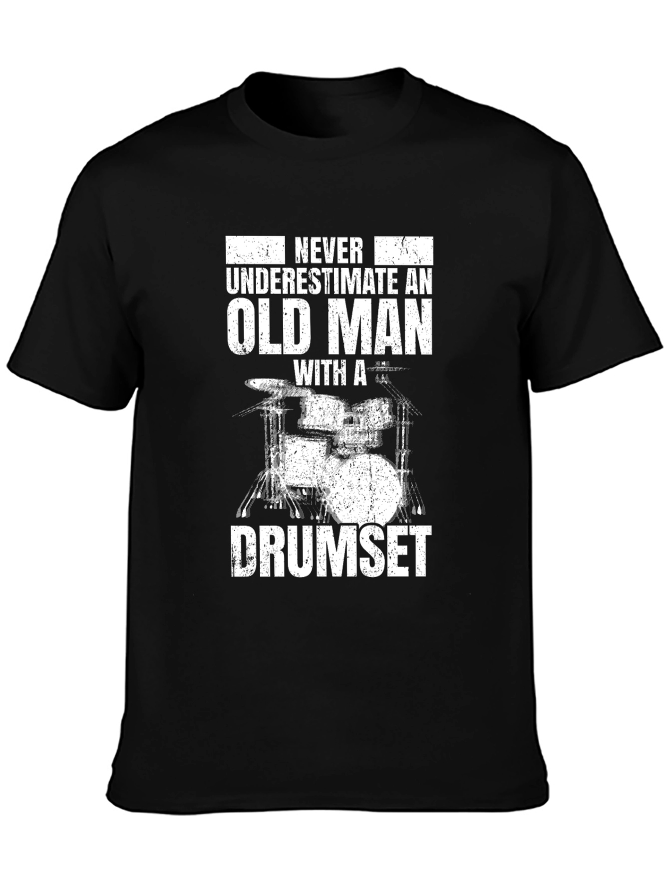 Old Man Drumset T-Shirt - Funny Musician Gift