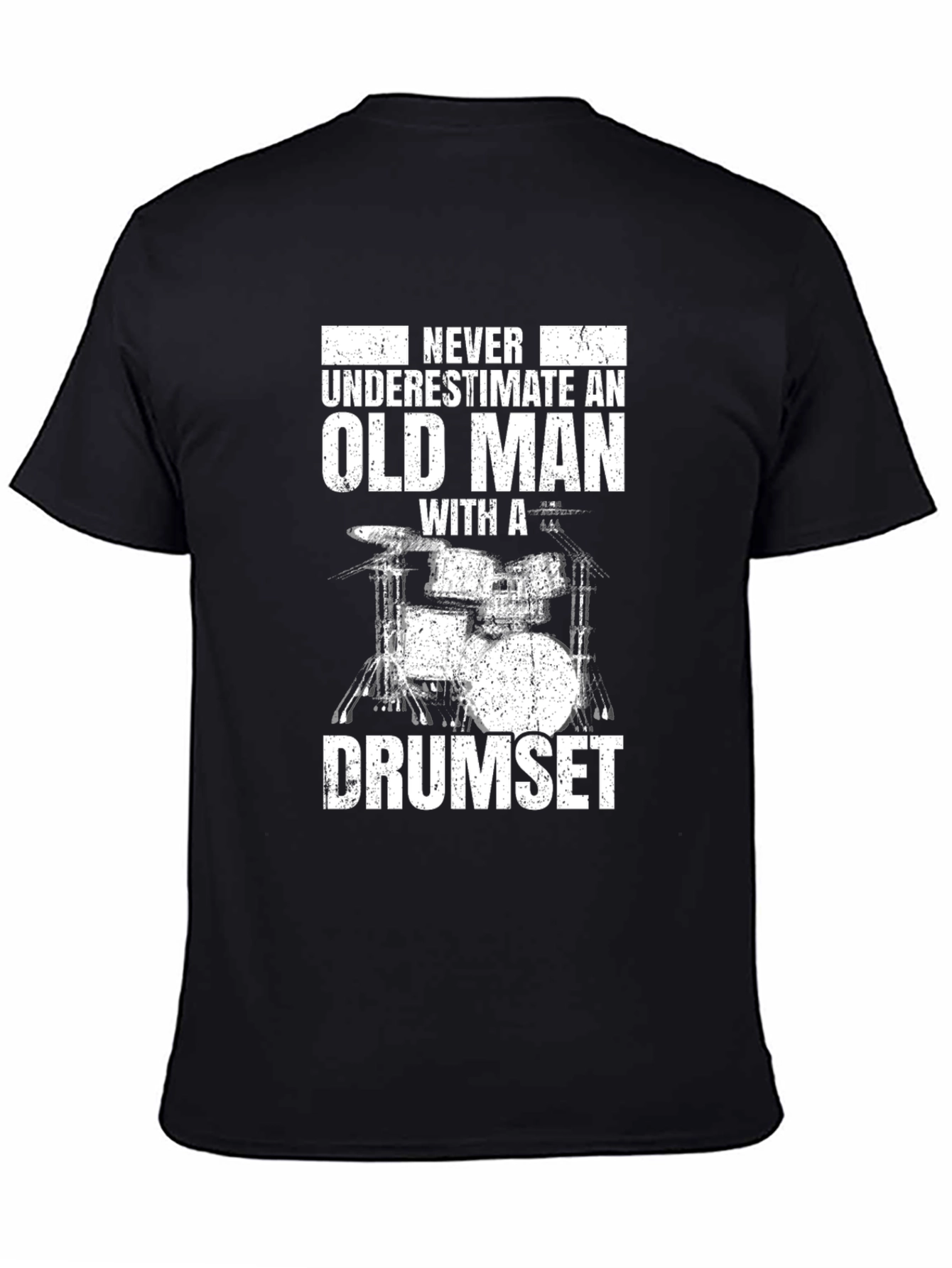 Old Man Drumset T-Shirt - Funny Musician Gift