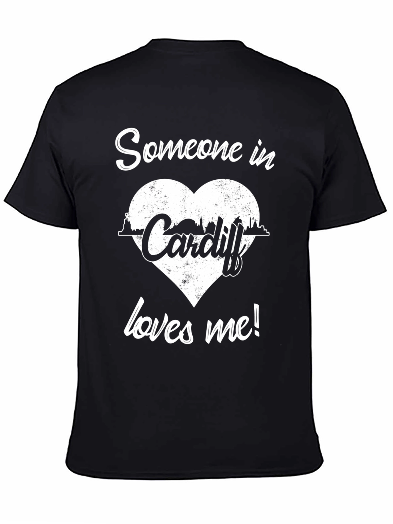 Someone in Cardiff Loves Me Black Graphic Tee