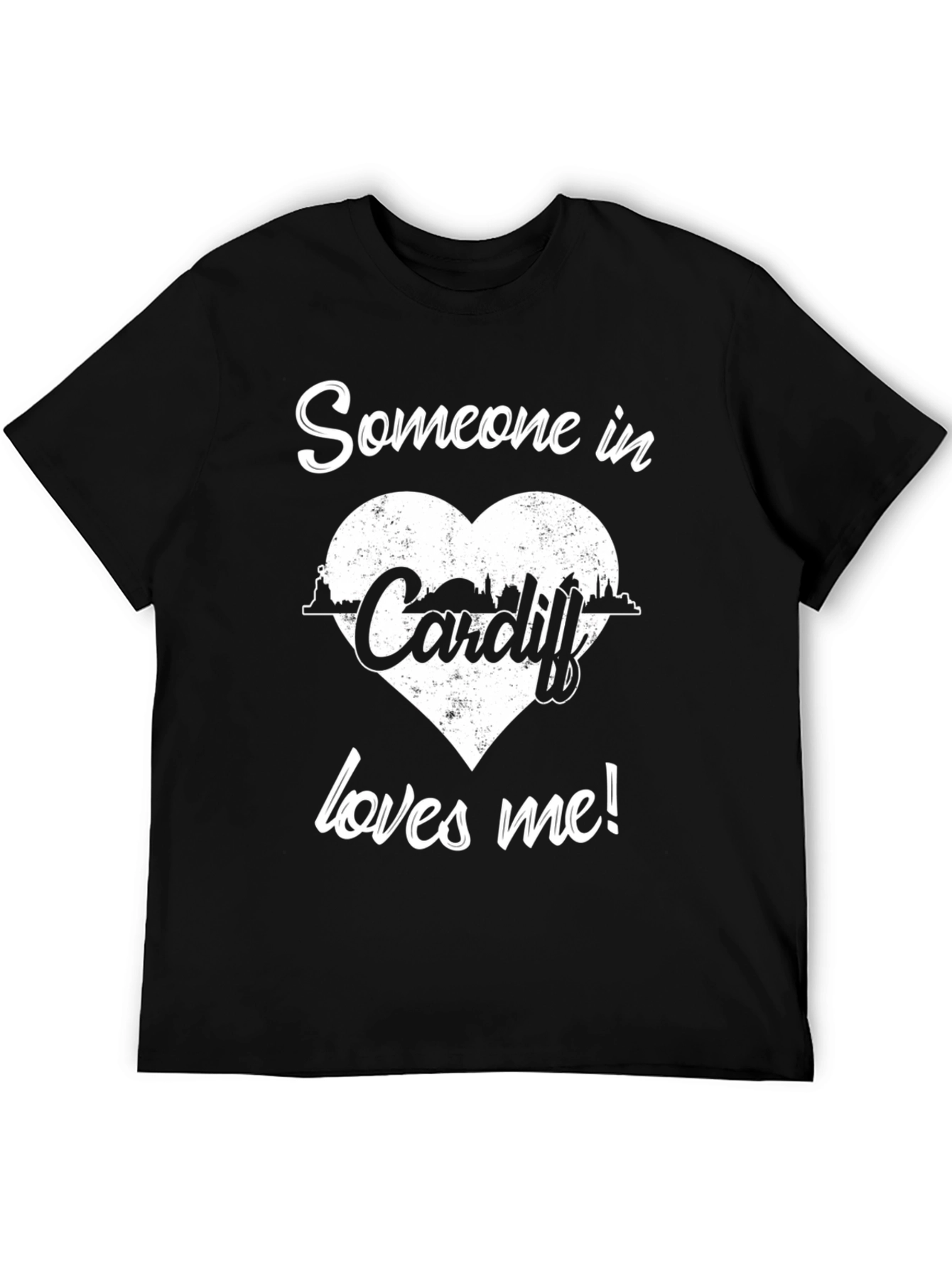 Someone in Cardiff Loves Me Black Graphic Tee