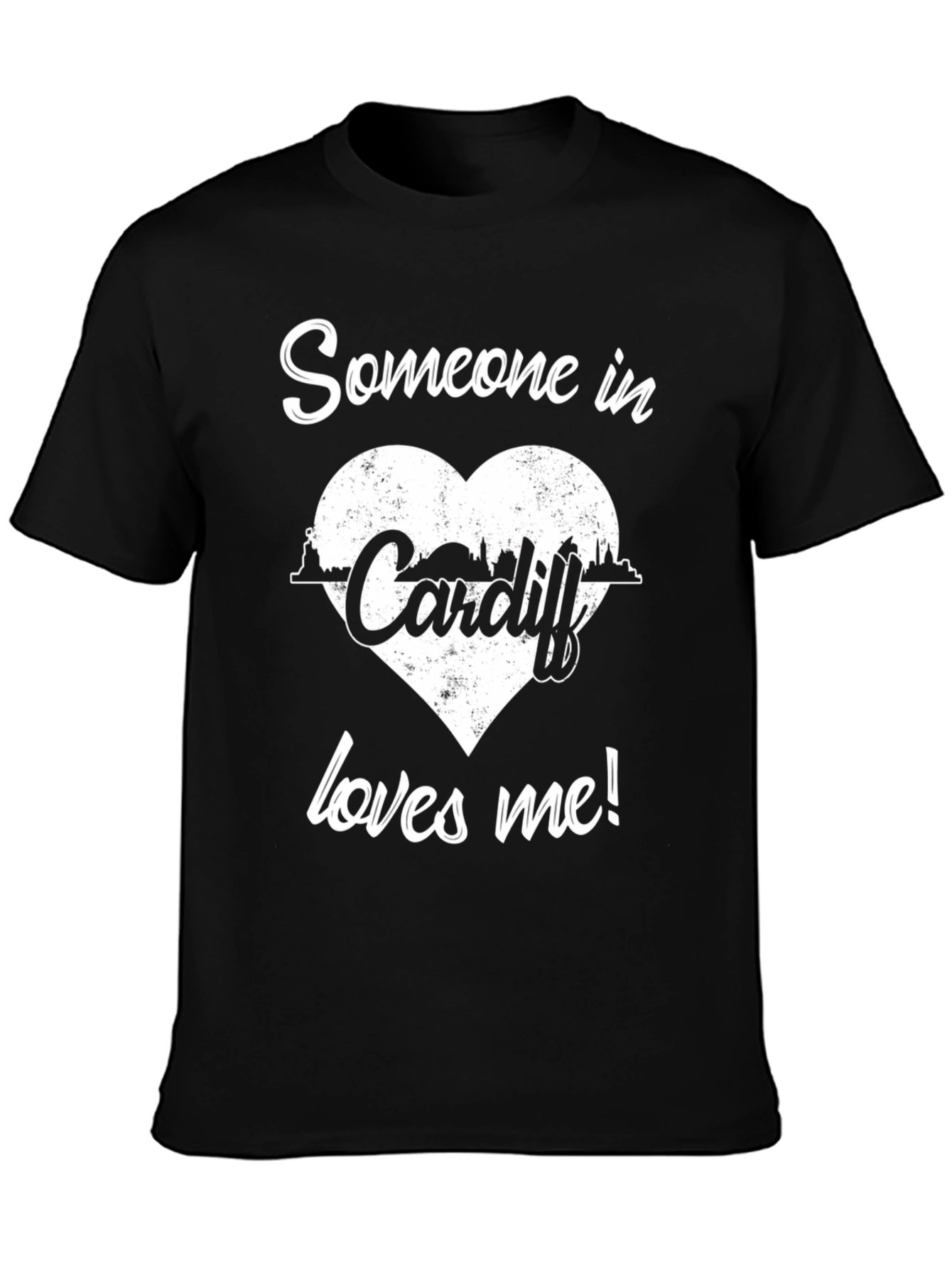 Someone in Cardiff Loves Me Black Graphic Tee