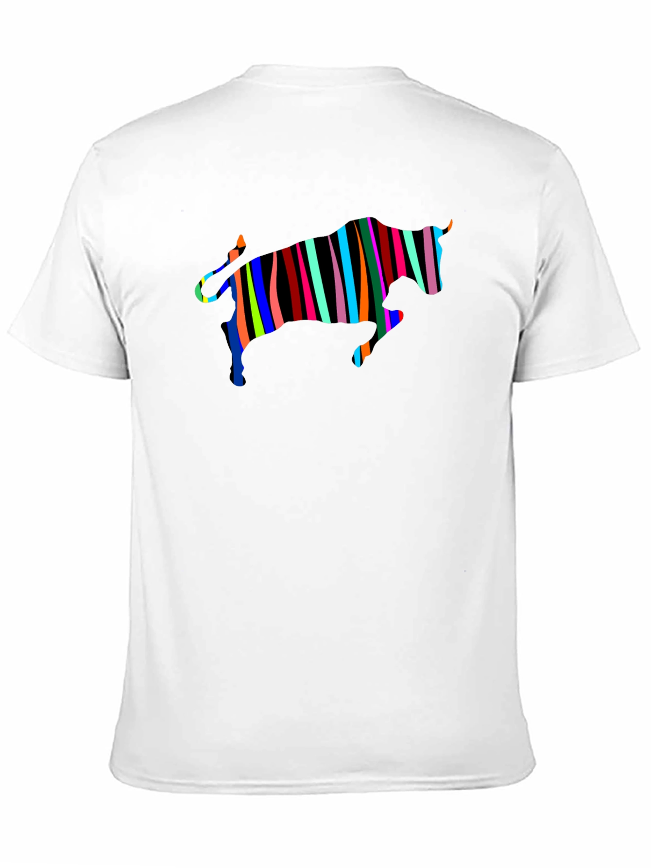 Striped Bull Graphic Black Tee