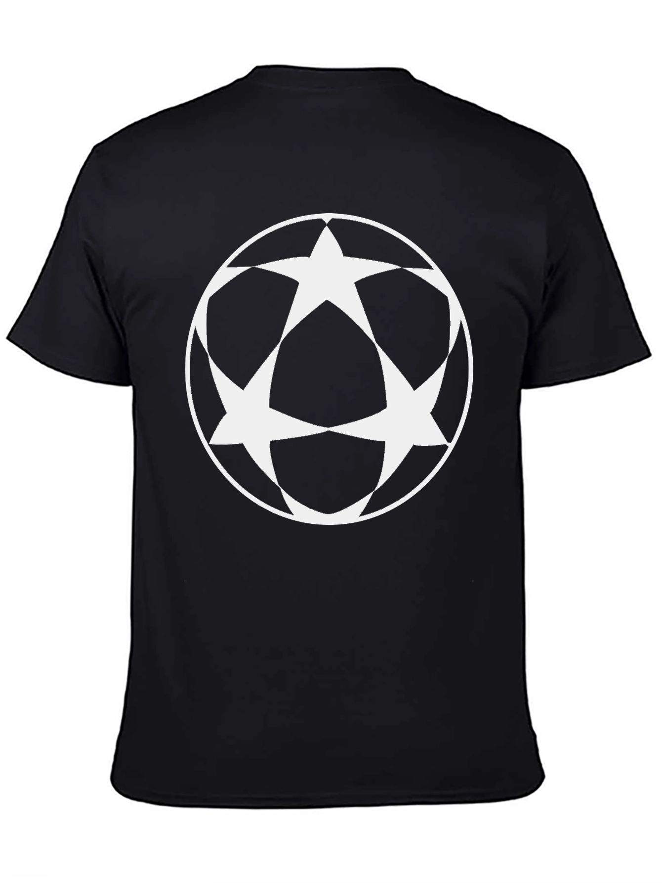 Geometric Star Circle Graphic Tee - Black