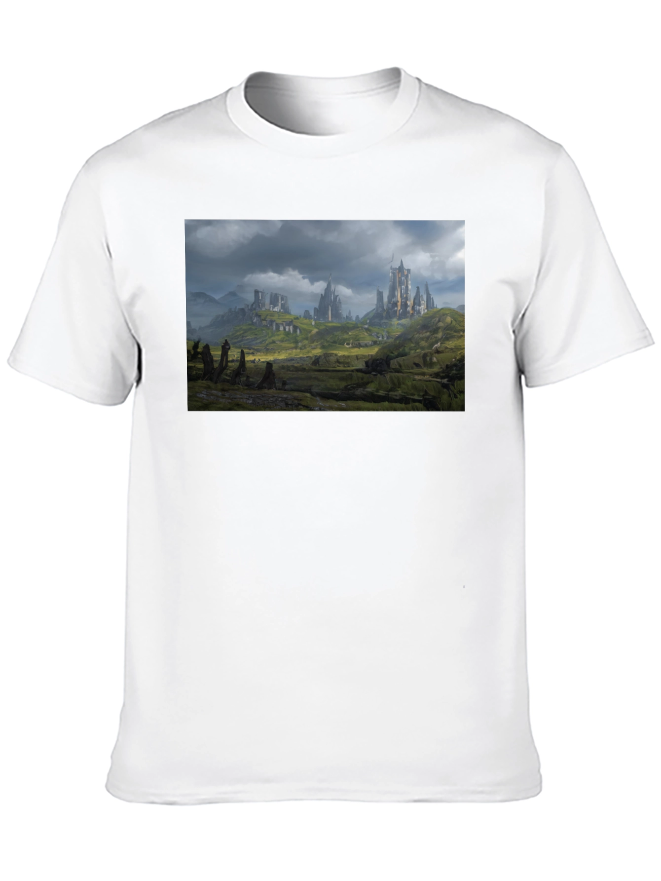 Fantasy Castle T-Shirt - Black Cotton Tee