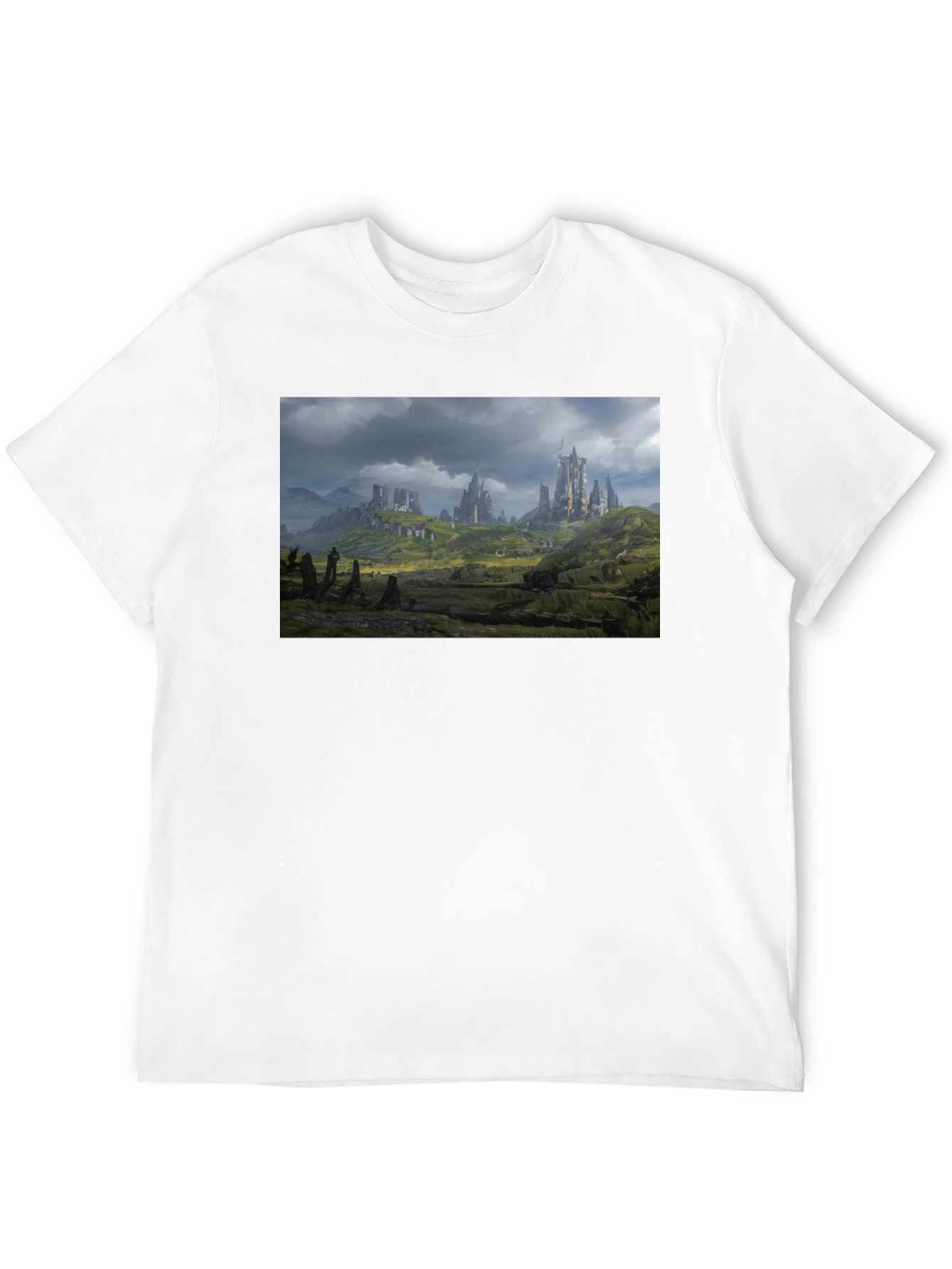 Fantasy Castle T-Shirt - Black Cotton Tee