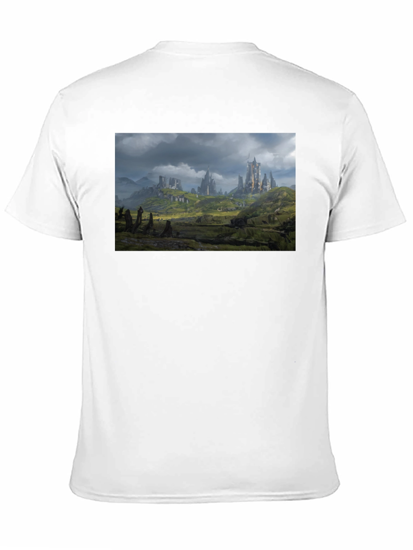 Fantasy Castle T-Shirt - Black Cotton Tee