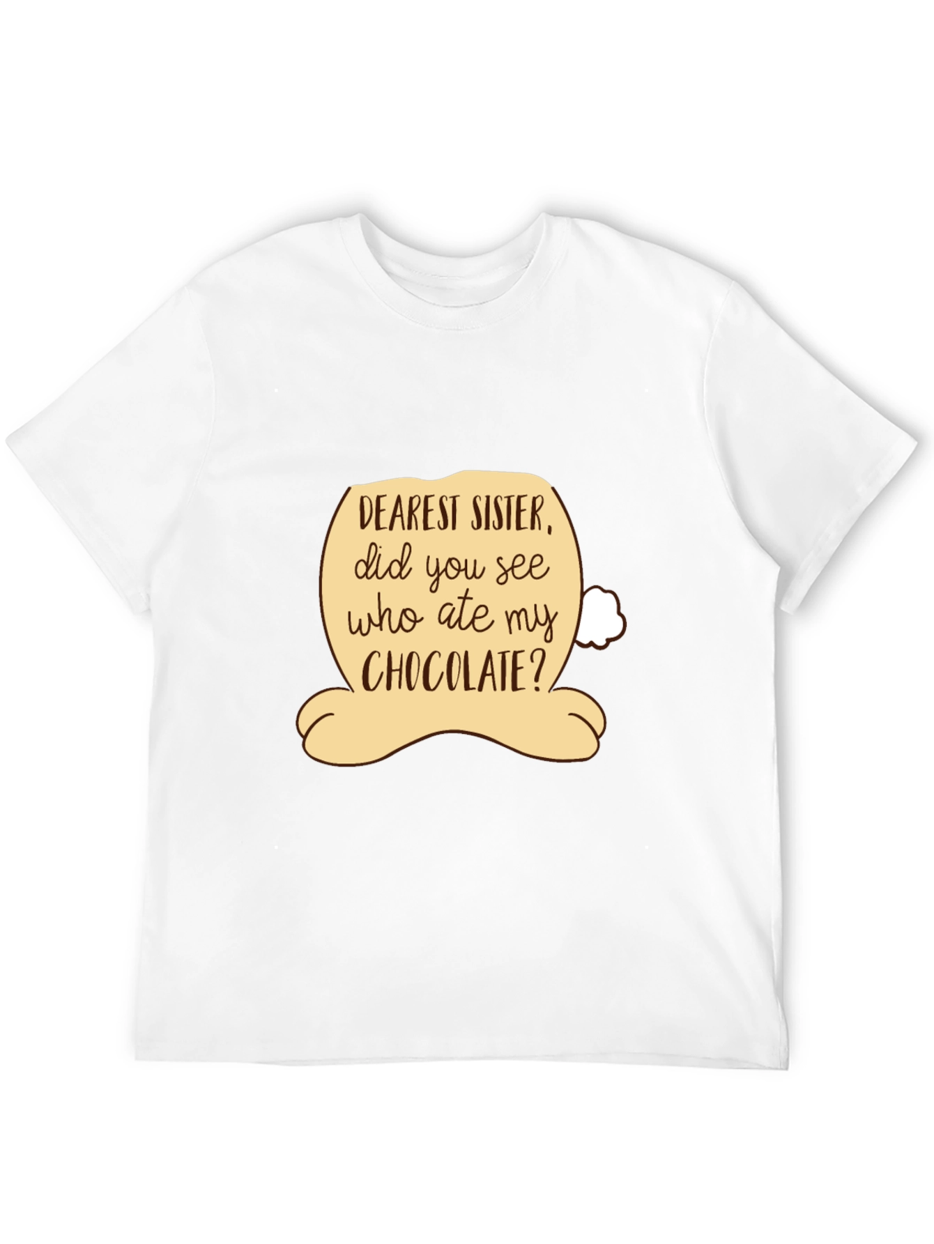 Dearest Sister Chocolate Humor Graphic T-Shirt