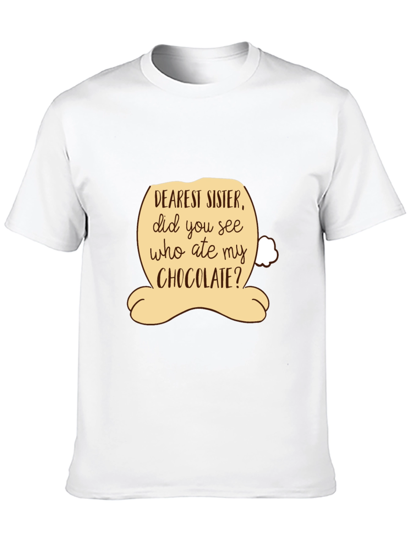 Dearest Sister Chocolate Humor Graphic T-Shirt