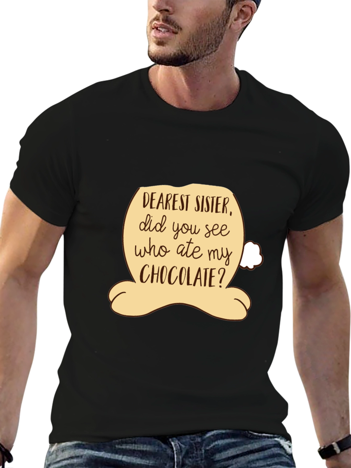 Dearest Sister Chocolate Humor Graphic T-Shirt