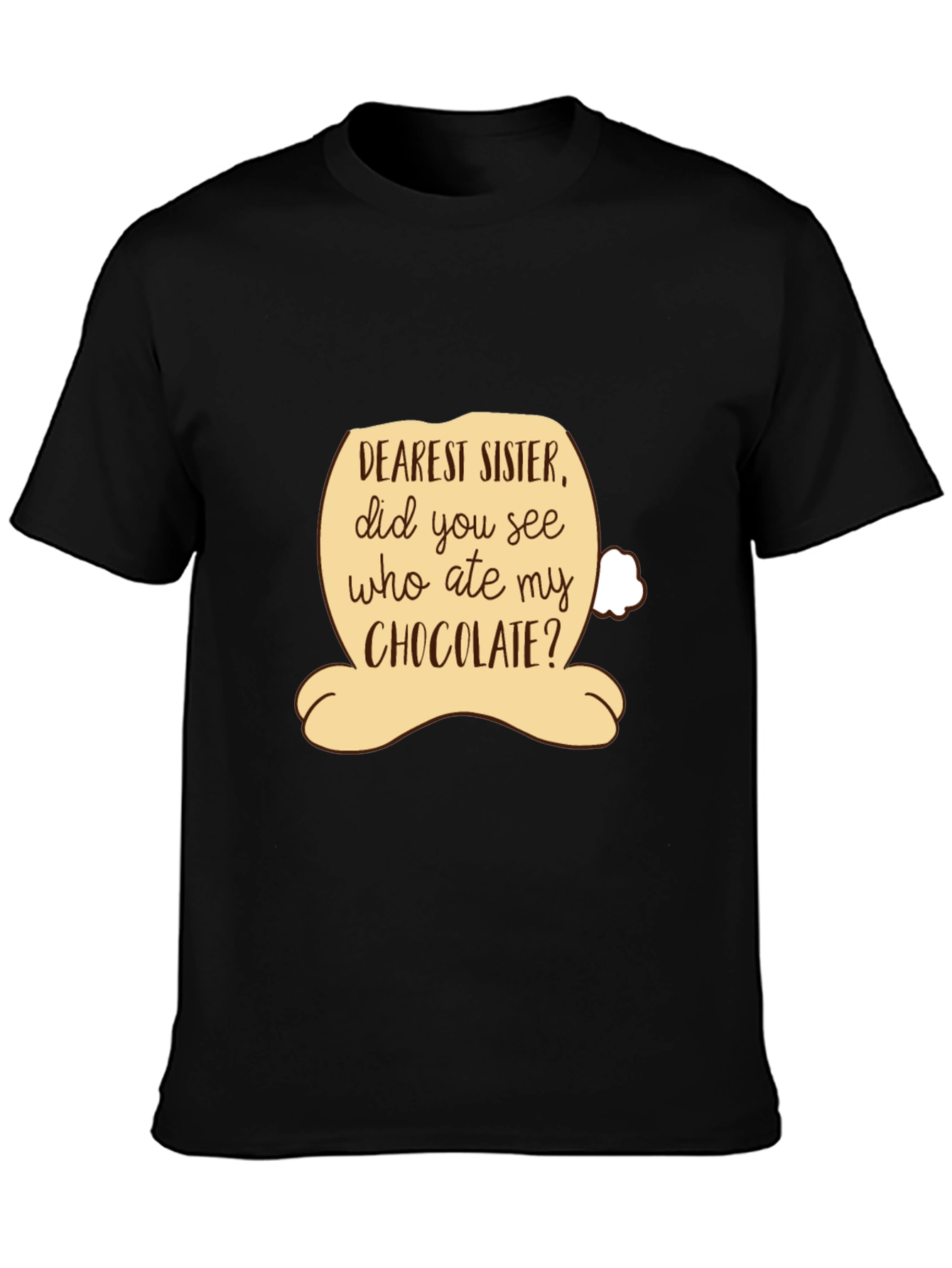 Dearest Sister Chocolate Humor Graphic T-Shirt