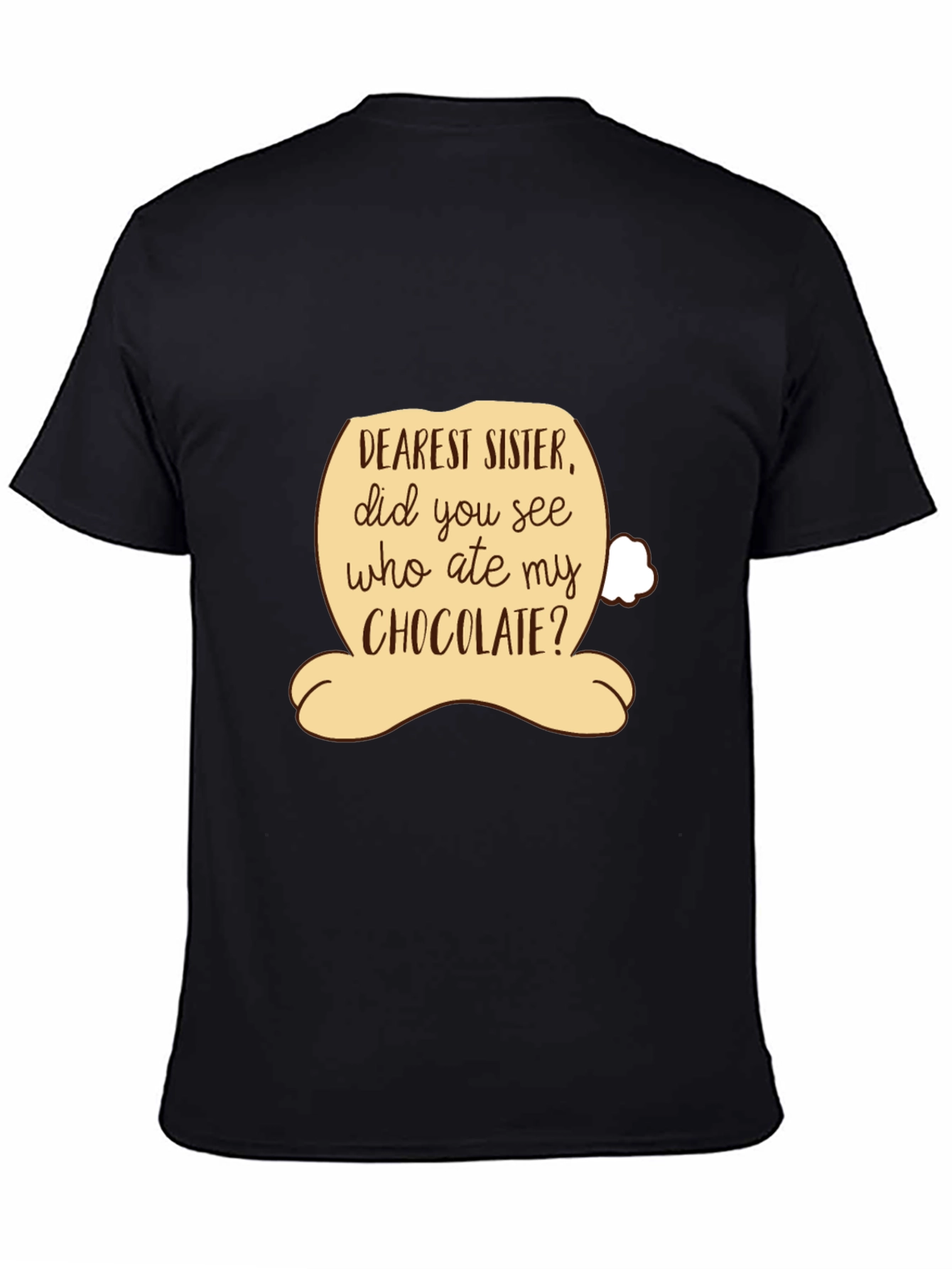 Dearest Sister Chocolate Humor Graphic T-Shirt