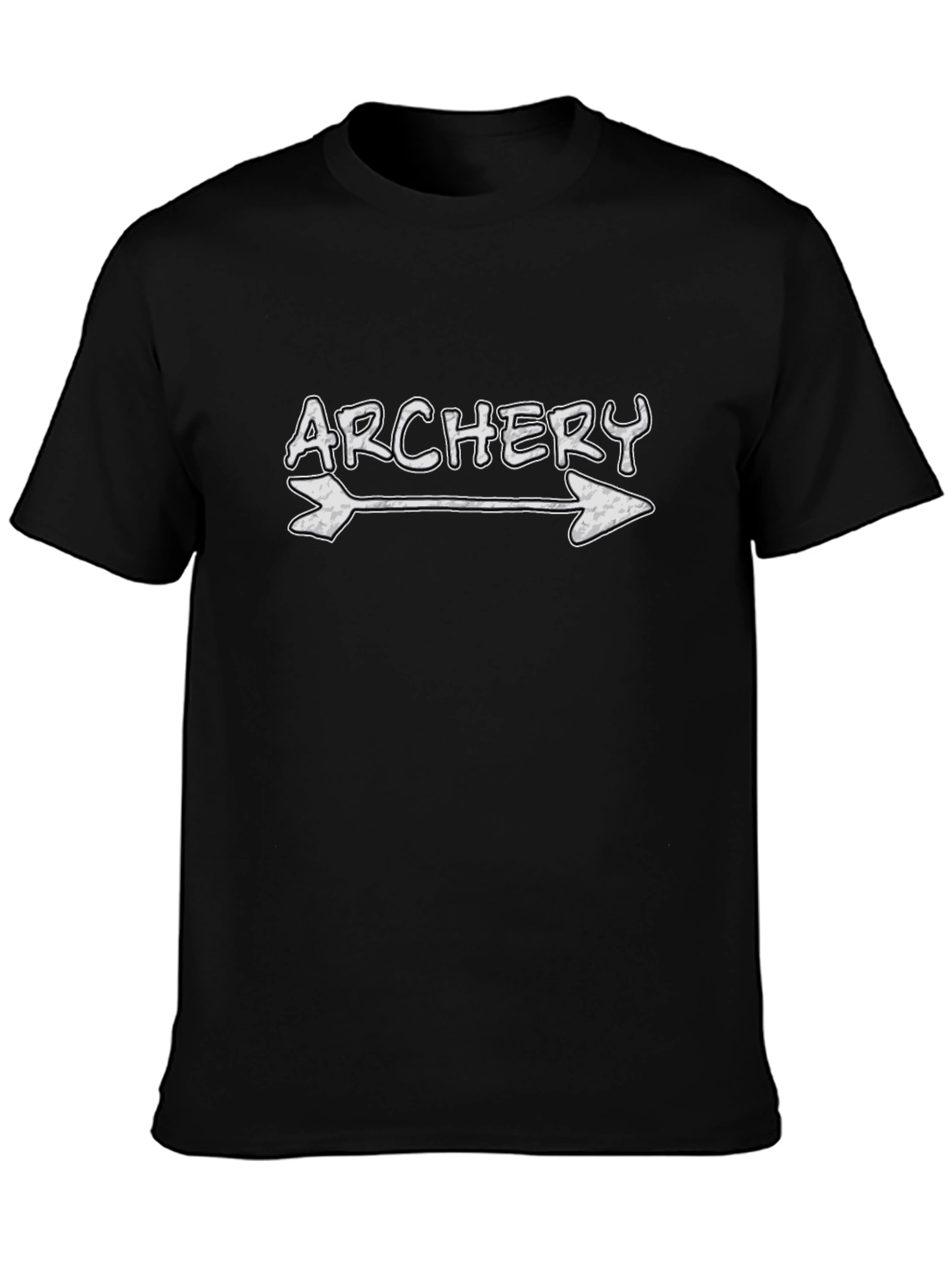 Archery Arrow Graphic Tee - Black Cotton T-Shirt