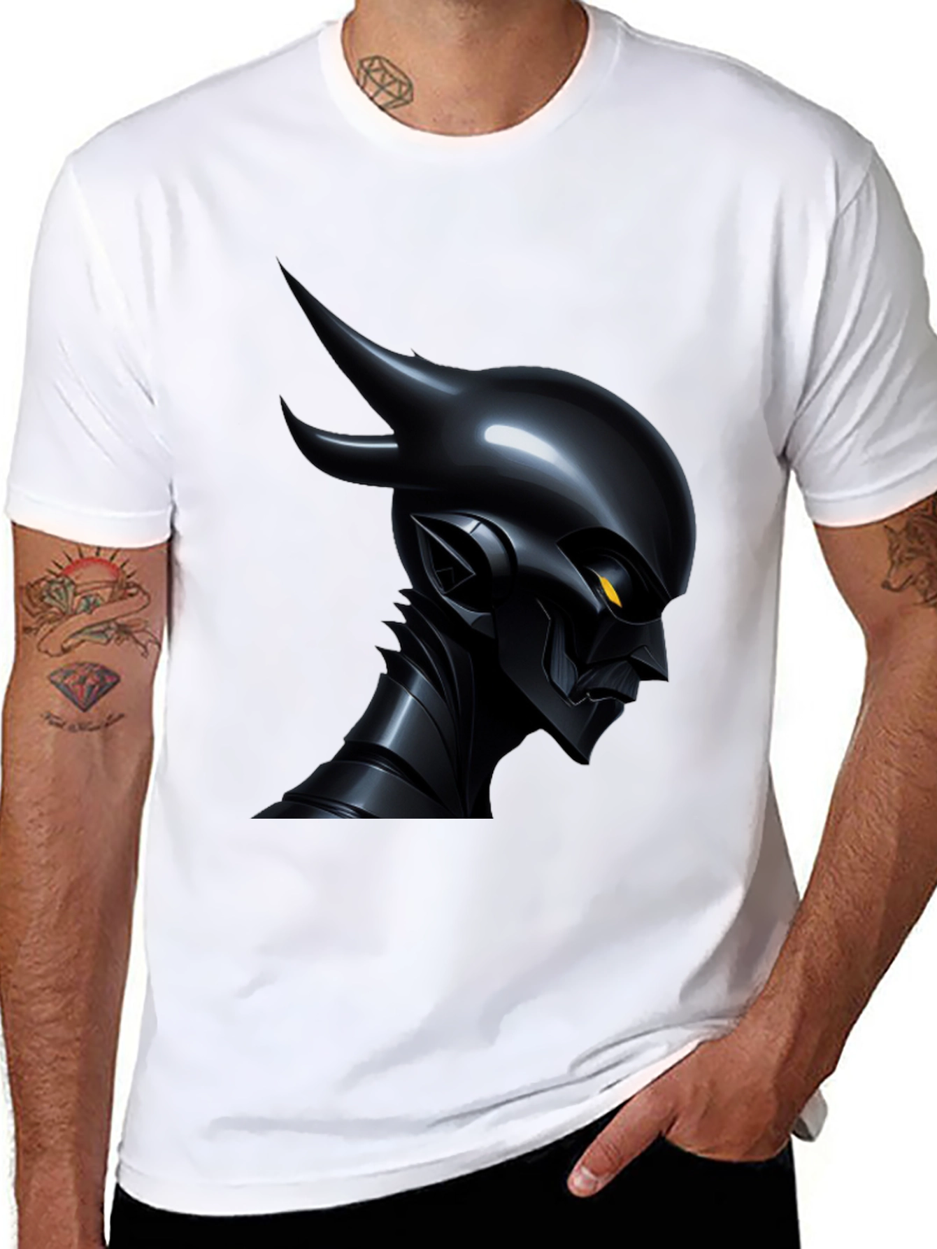Dark Cyberpunk Demon T-Shirt - Unique Graphic Tee