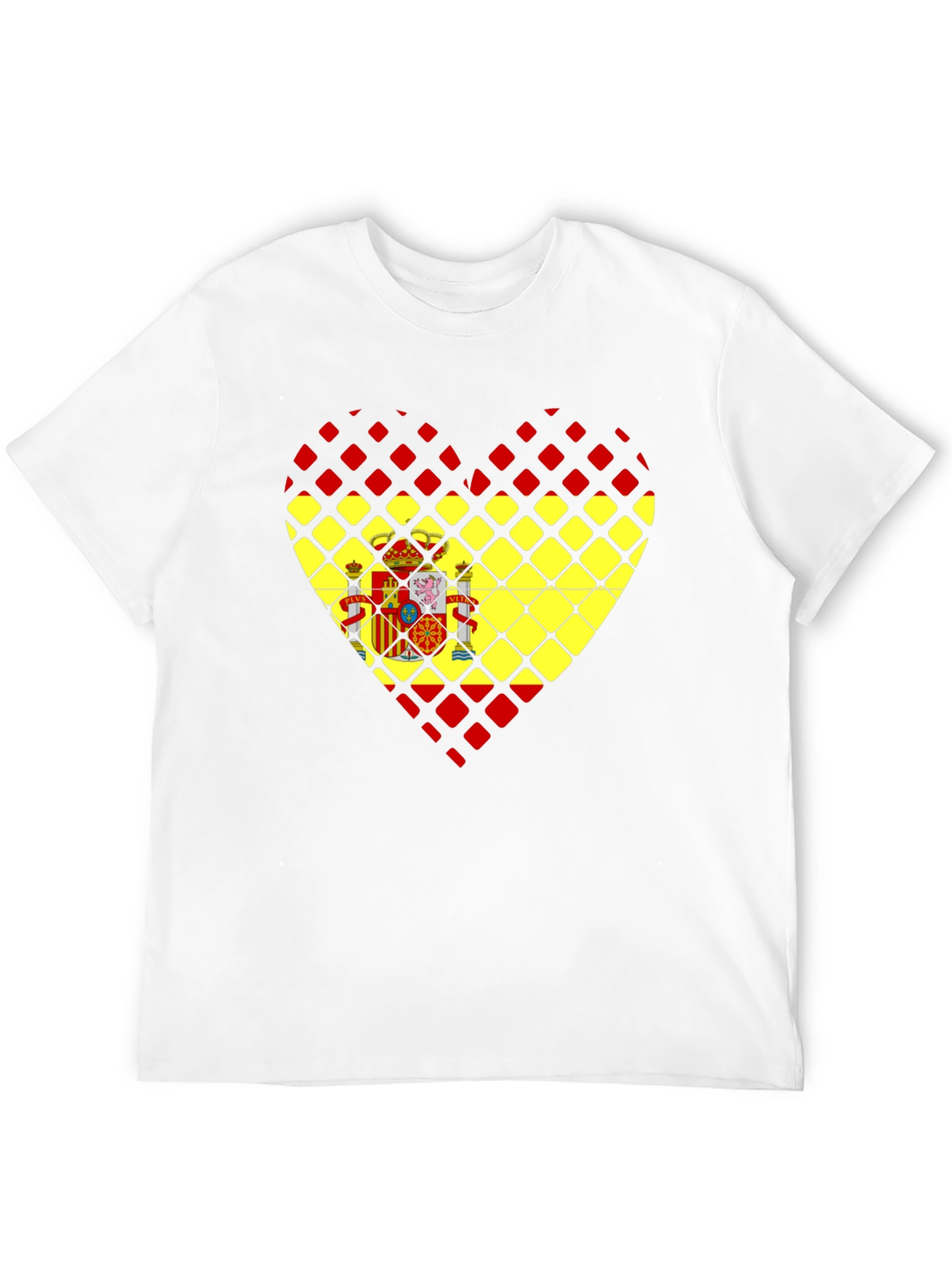Spanish Flag Heart Graphic T-Shirt