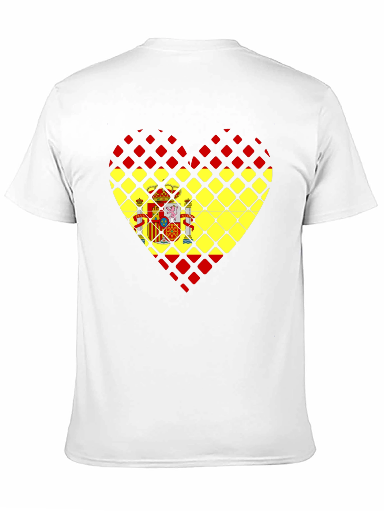 Spanish Flag Heart Graphic T-Shirt