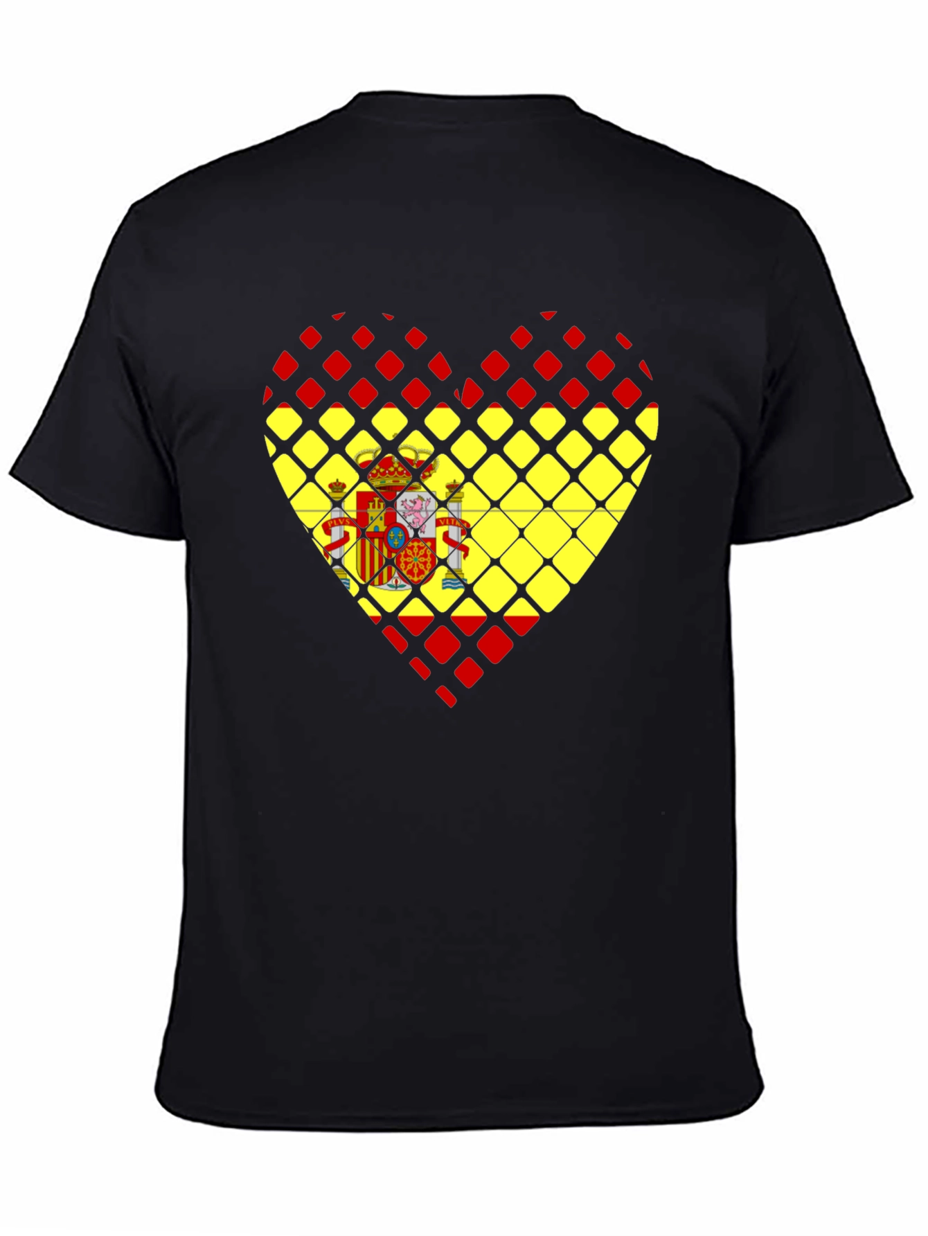 Spanish Flag Heart Graphic T-Shirt