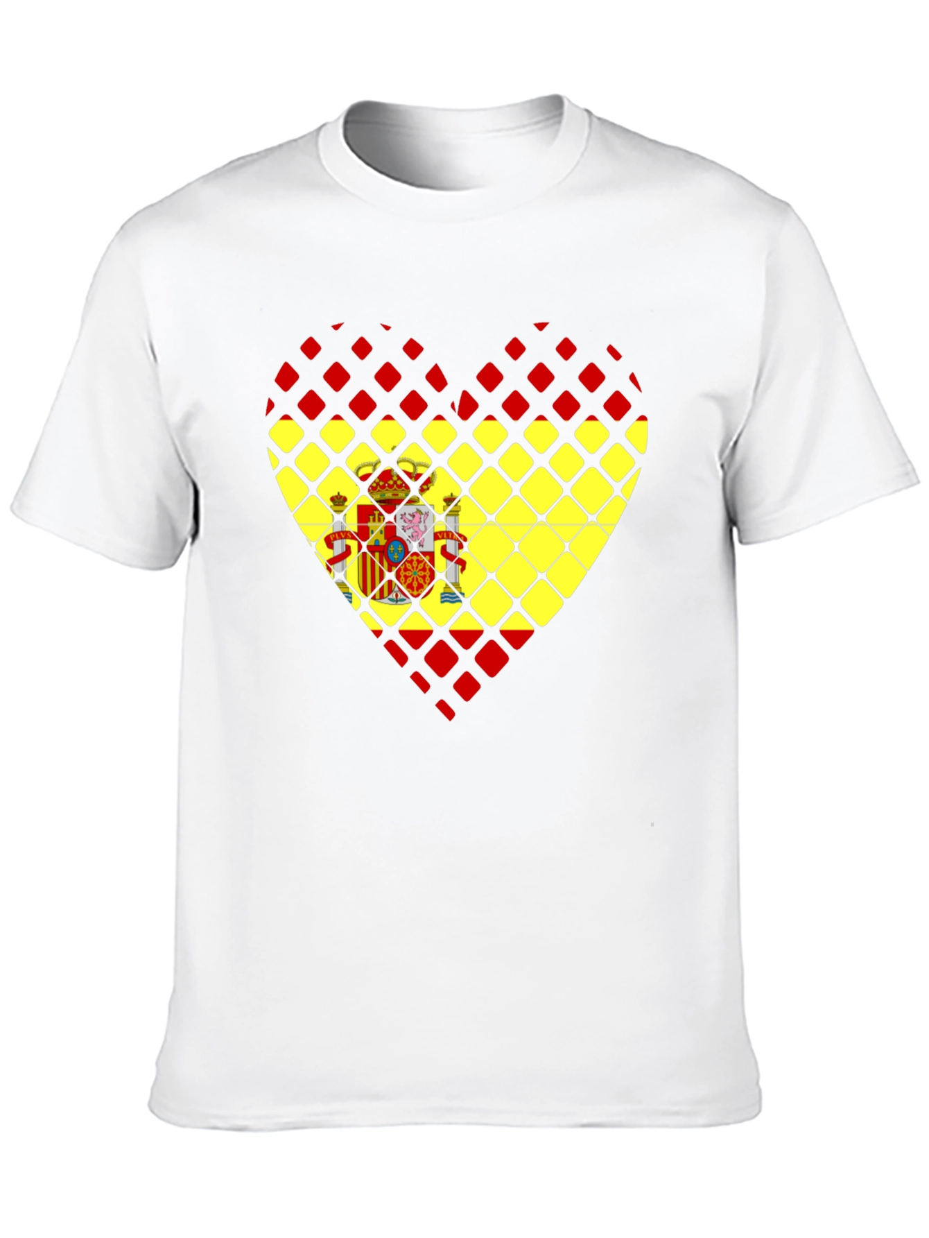 Spanish Flag Heart Graphic T-Shirt