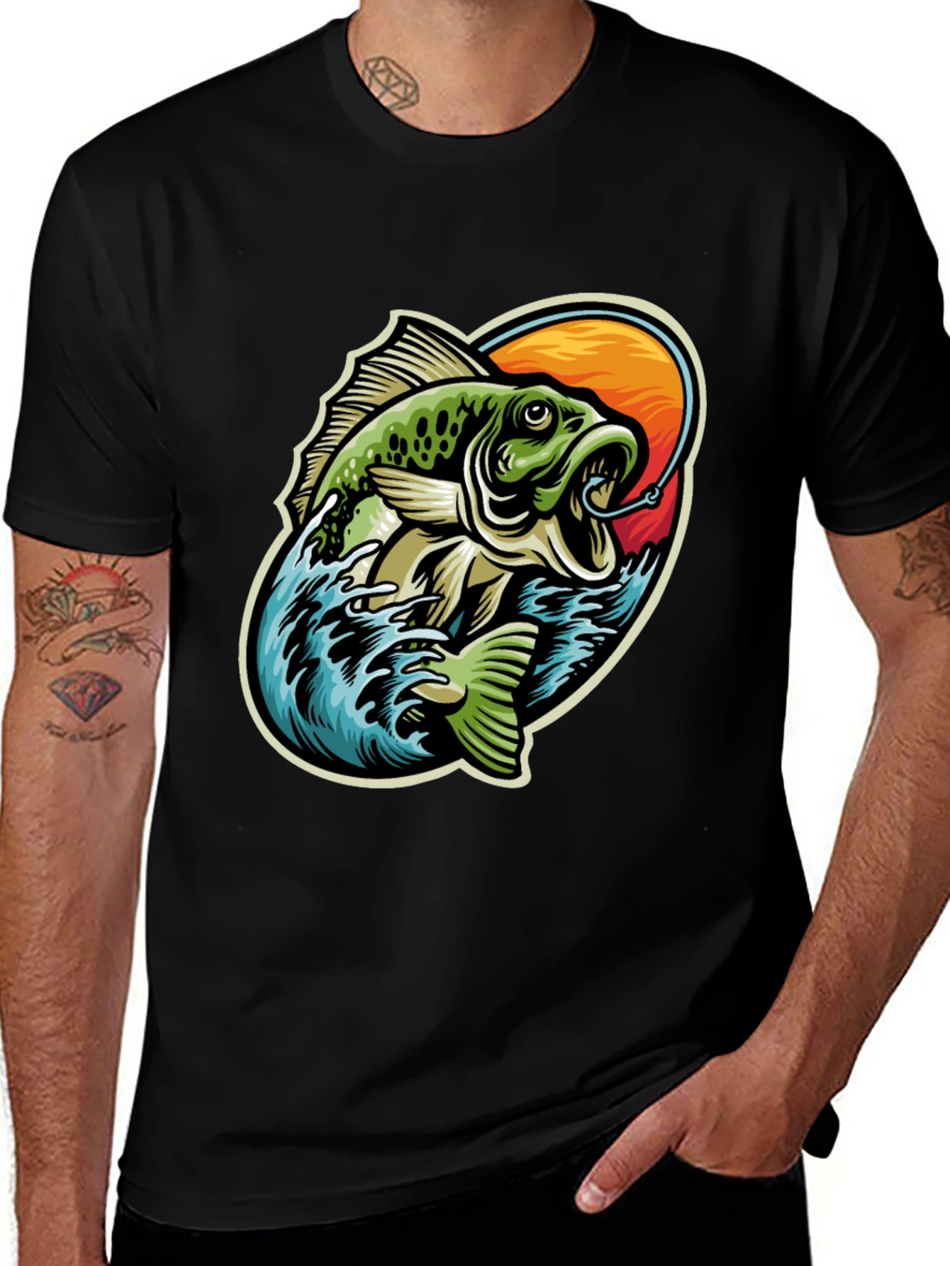 Bass Fishing Graphic T-Shirt - Anglers Delight!