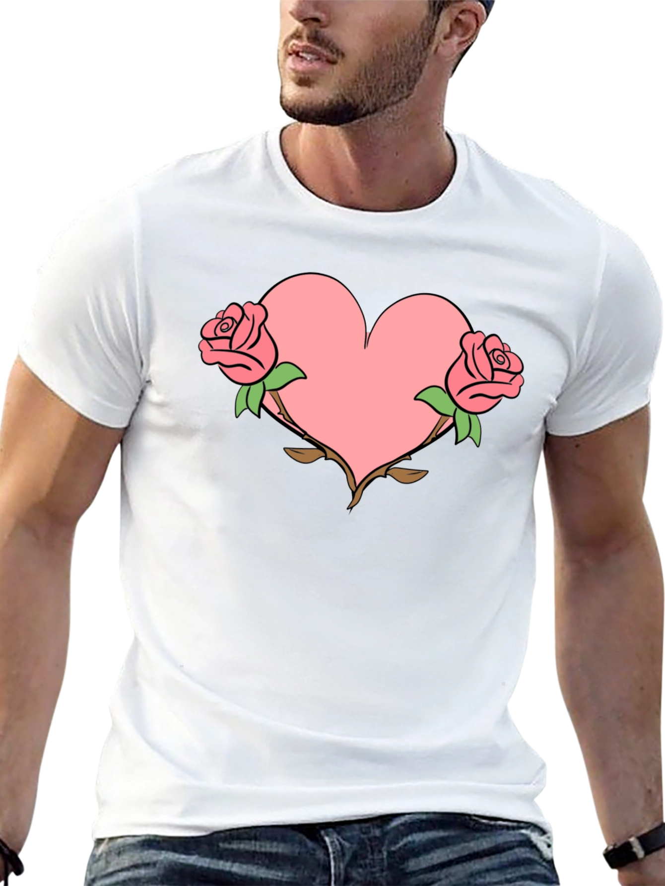 Heart & Roses Graphic T-Shirt