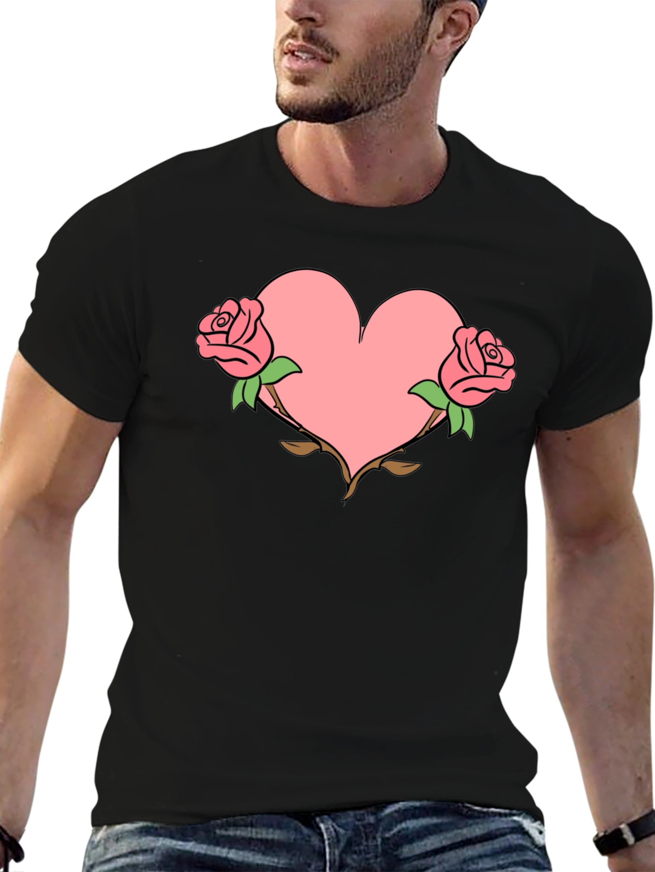 Heart & Roses Graphic T-Shirt