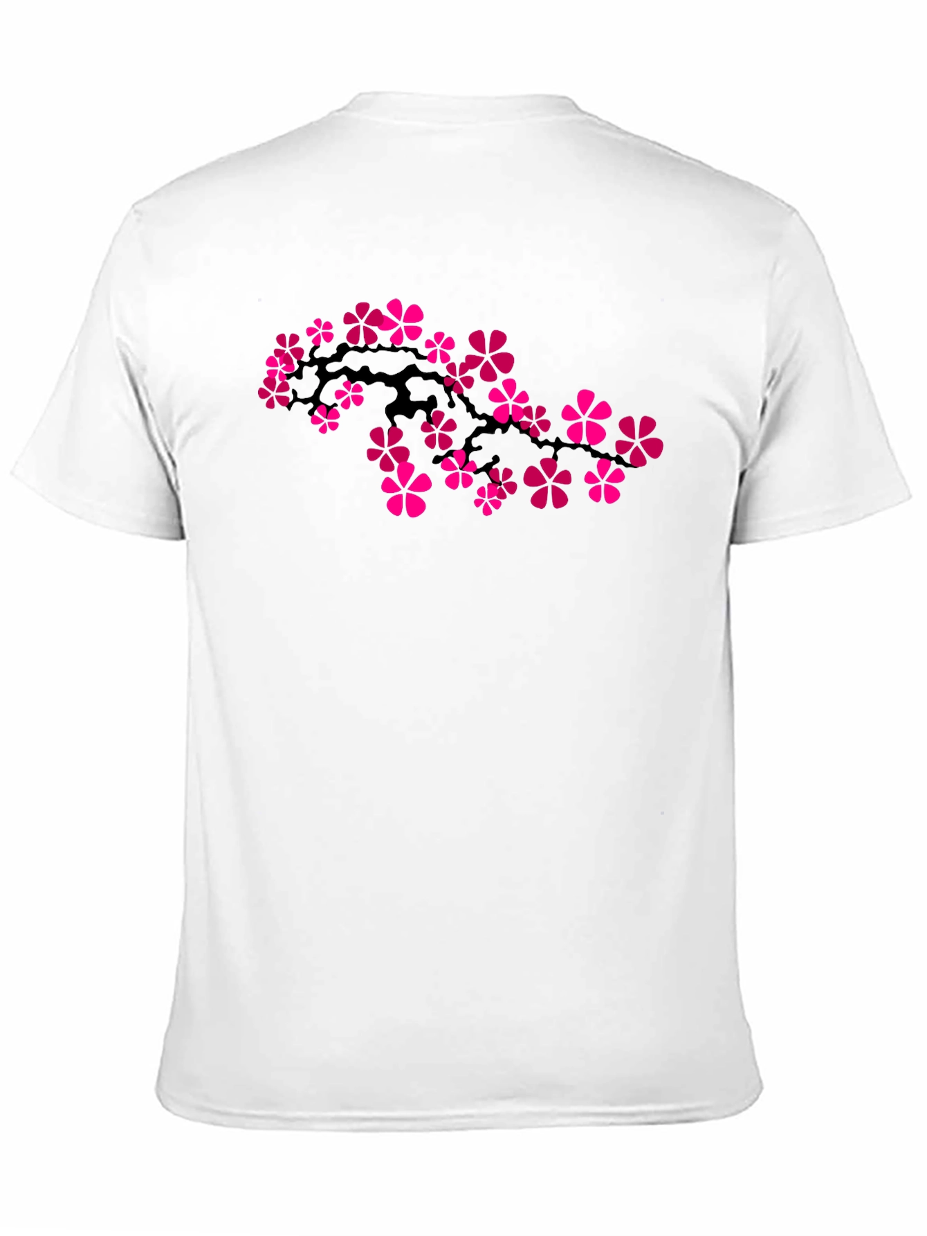 Sakura Blossom Graphic Tee - Black Cotton Comfort