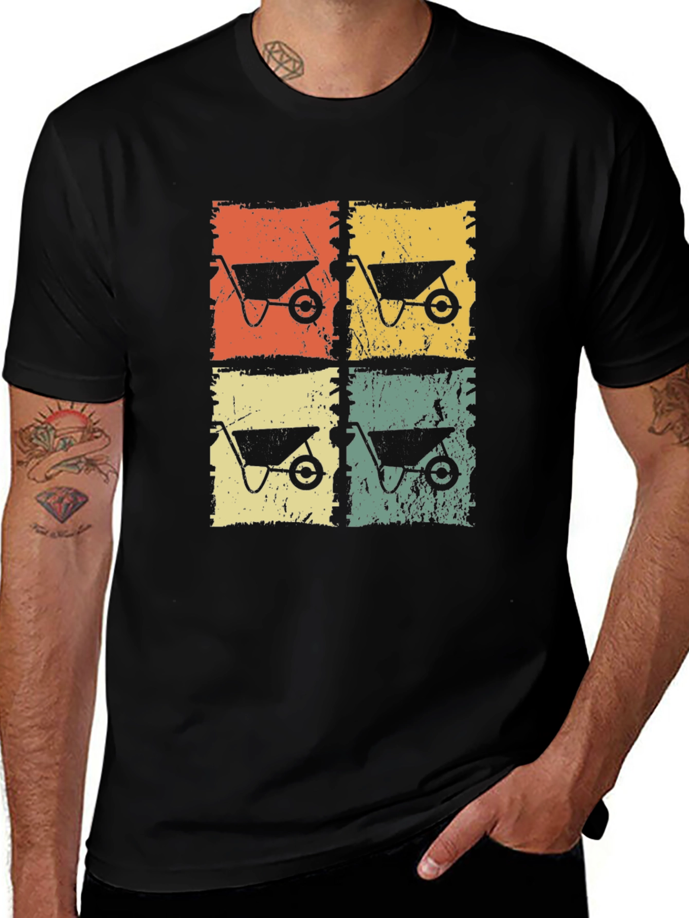 Retro Wheelbarrow Graphic Tee
